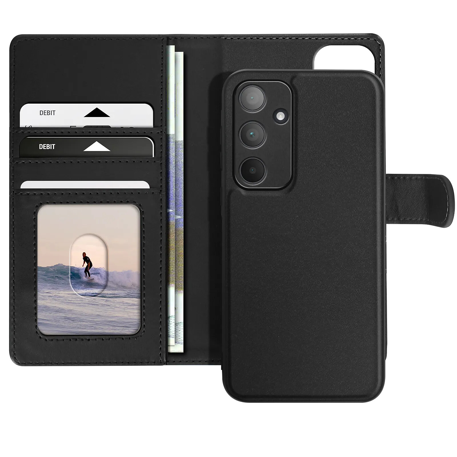 Mayaxess Étui pour Samsung Galaxy A35 Coque Détachable Noir
