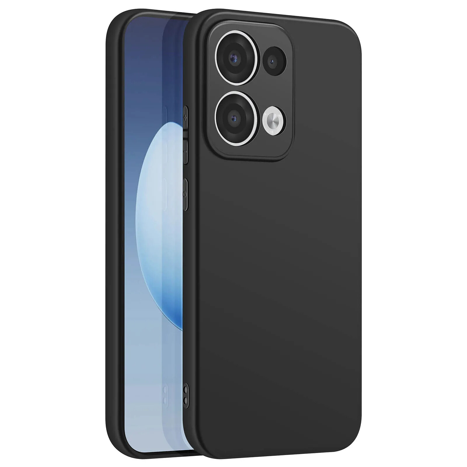 Coque pour Oppo Reno 13 Silicone Souple Fin et Léger Noir