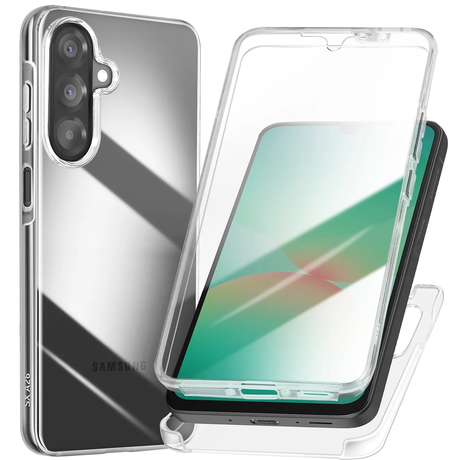 Avizar Coque Intégrale pour Samsung A56 Tactile Bord Caméra Surélevé