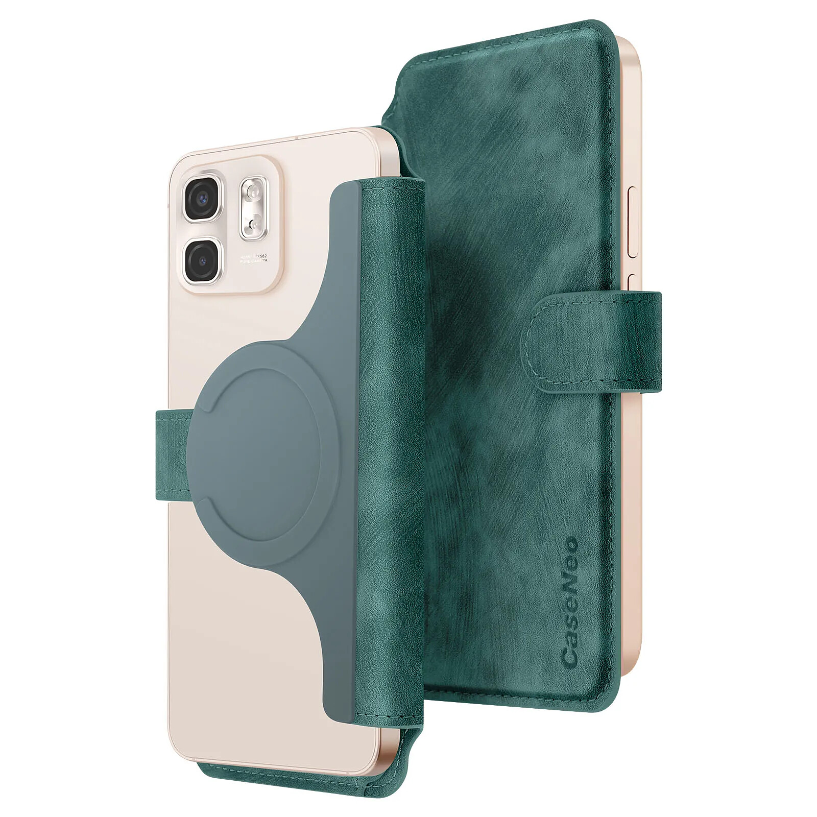 Étui Clapet Magnétique Pour Motorola Moto G85 - Vert Foncé Similicuir - Neuf Avec Portes-cartes