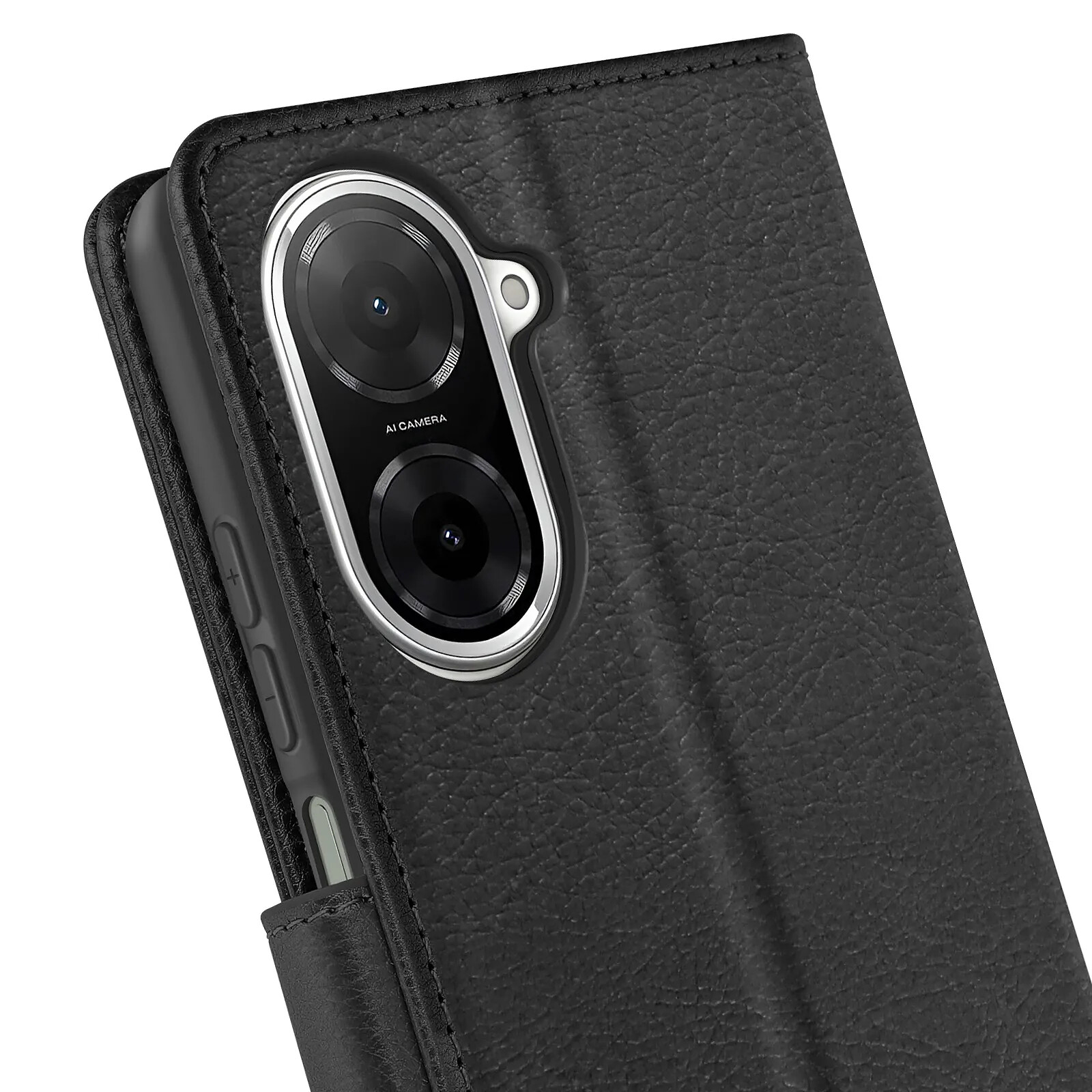 Étui Portefeuille à Clapet Pour Xiaomi Redmi A5 - Similicuir Gris Avec Support Vidéo - Neuf