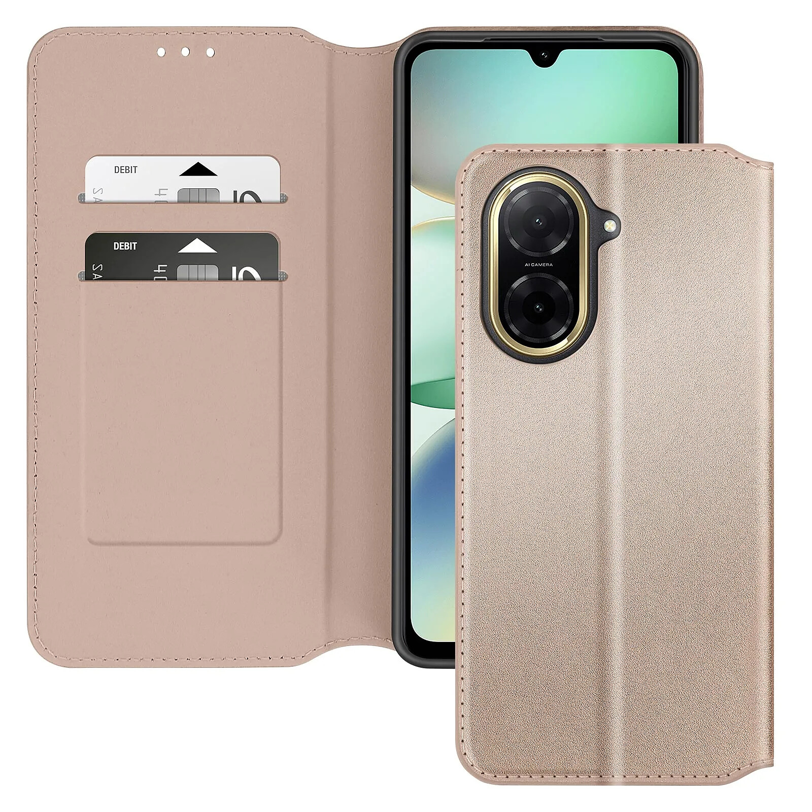 Avizar Étui pour Xiaomi Redmi A5 Clapet Porte-Cartes et Support Vidéo