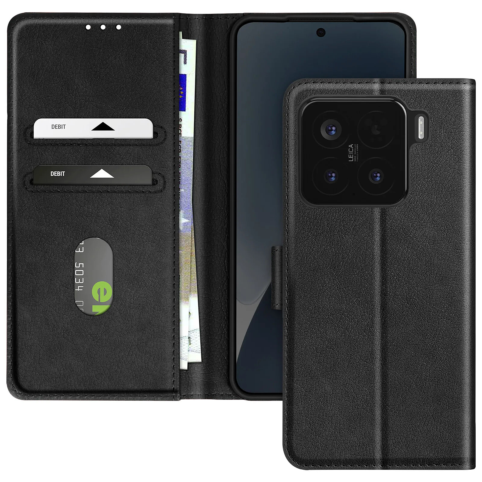 Avizar Étui pour Xiaomi 15 Clapet Portefeuille et Support Vidéo