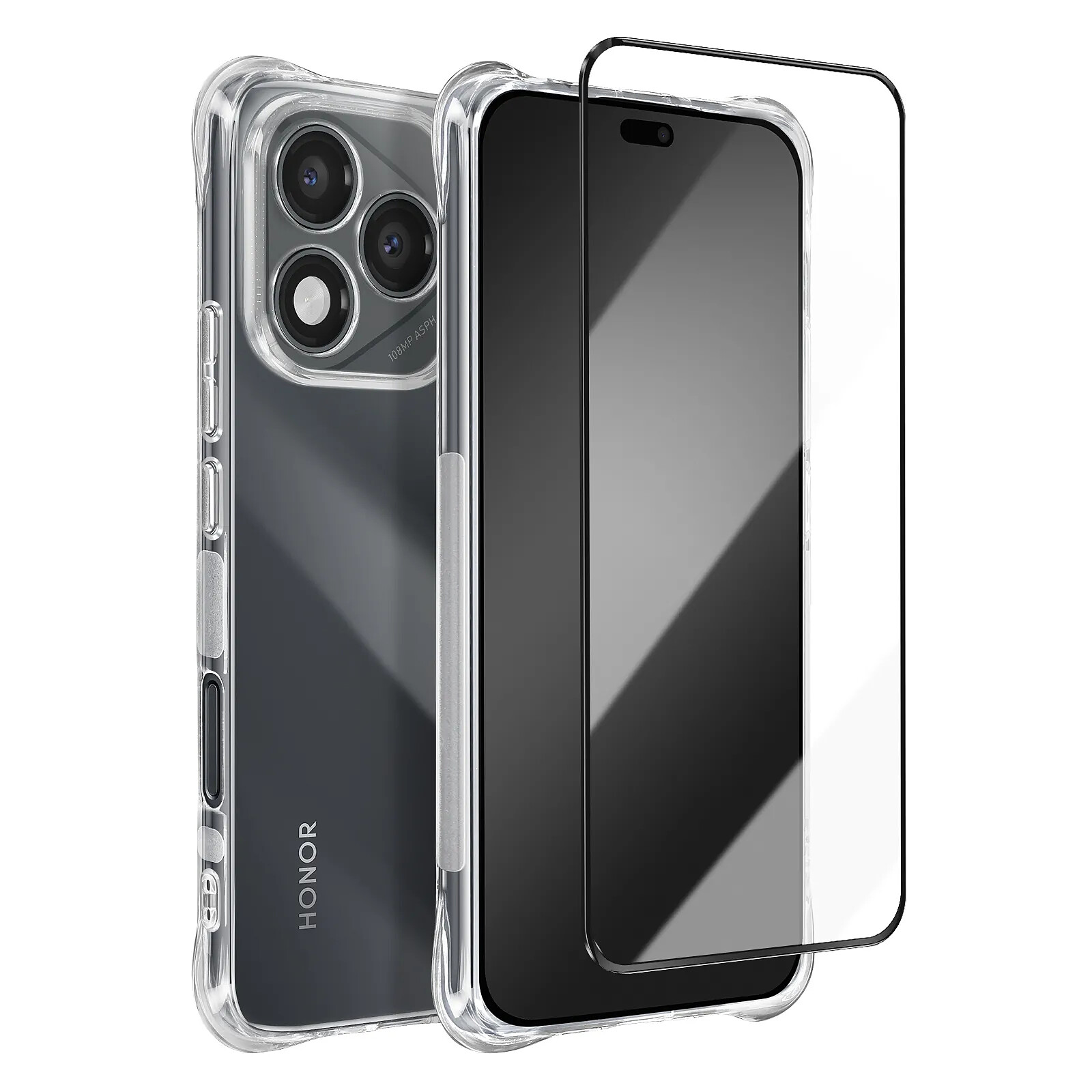 Huawei Honor 9X Lite - Coque Avec Anneau + 2 Films Verre Trempé - Protection Totale écran
