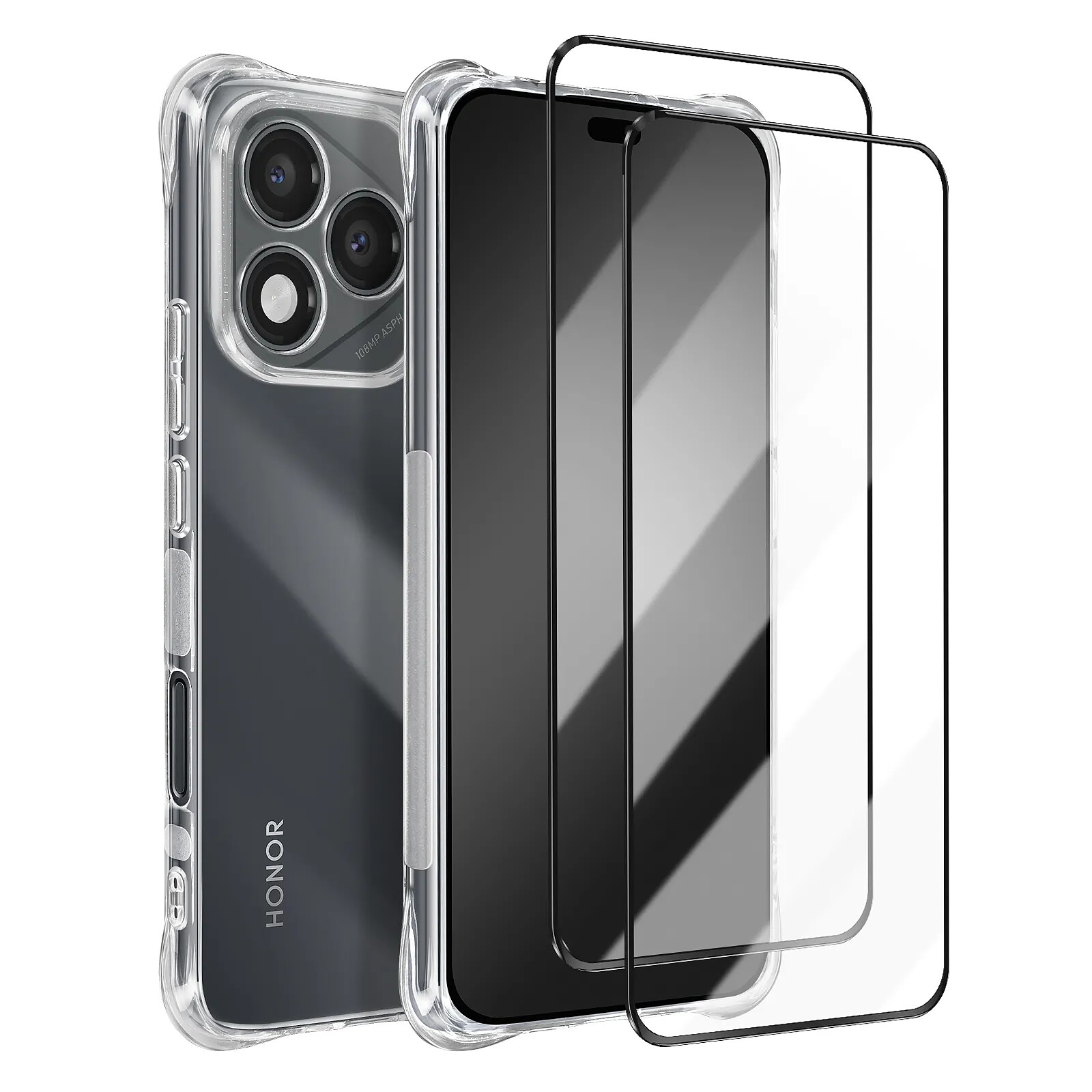 BORYA Silicone Coque Pour Honor 90 5G, Transparent Souple Soyeux Très