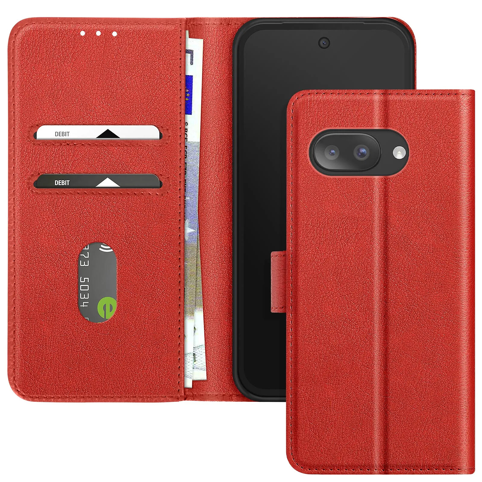 Avizar Étui pour Google Pixel 9a Clapet Portefeuille et Support Vidéo