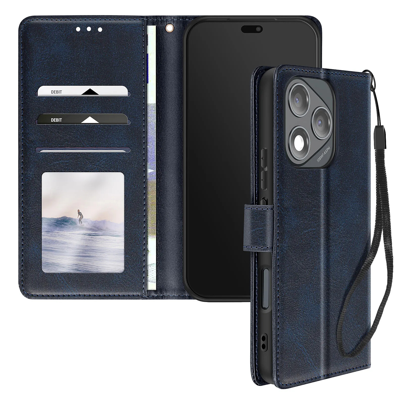 Avizar Étui pour Honor 400 Lite Dragonne Clapet Support Portefeuille