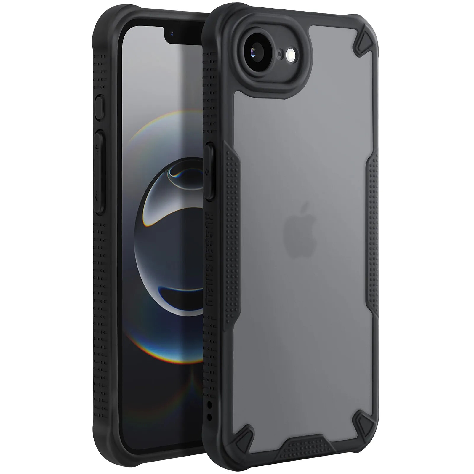 Coque Odeydo 3-en-1 Ultra-Résistante Noir Pour IPhone 16 Pro Max - Antichoc