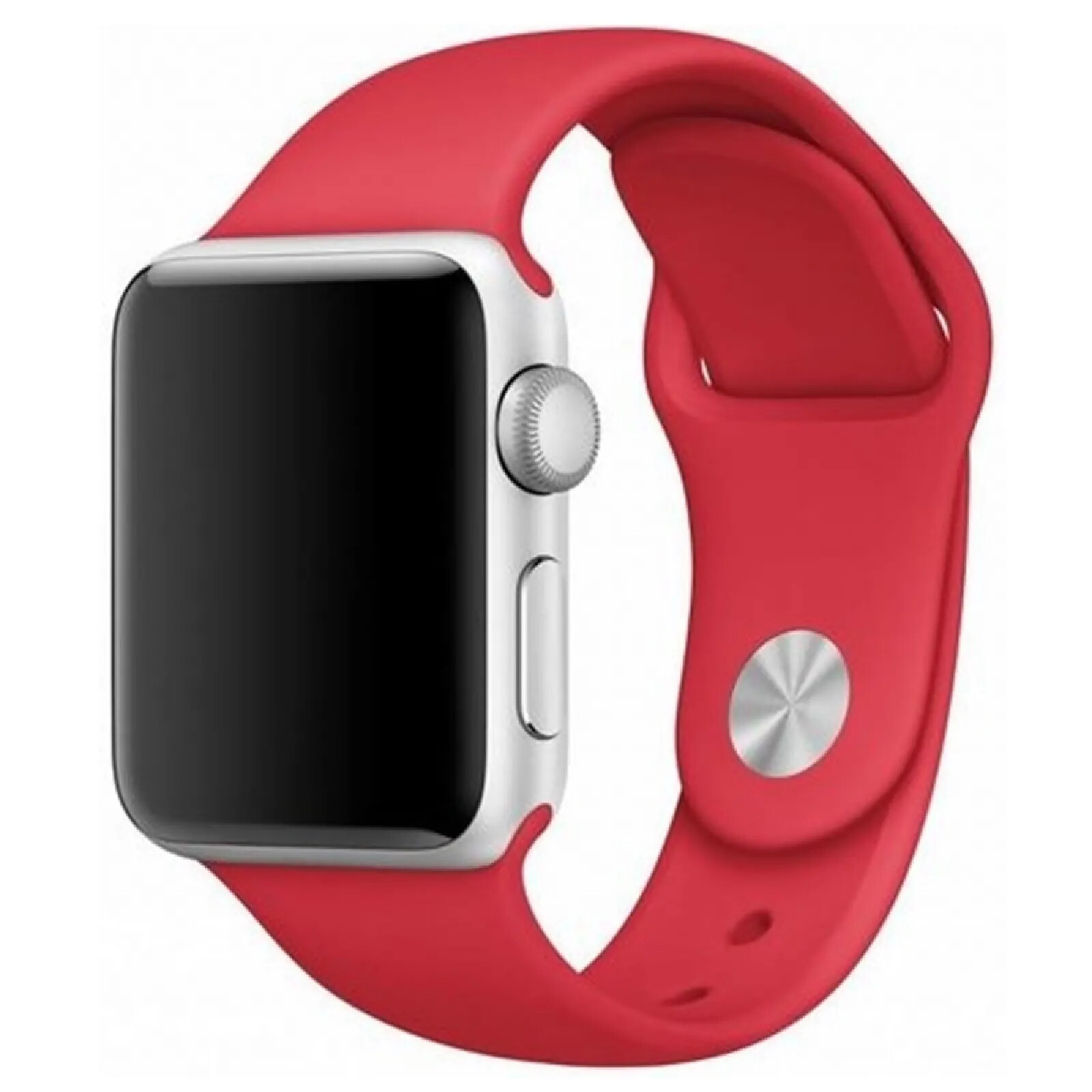 Devia Bracelet pour Apple Watch 42mm / 44mm / 45mm / 49mm Sport en Silicone Rouge