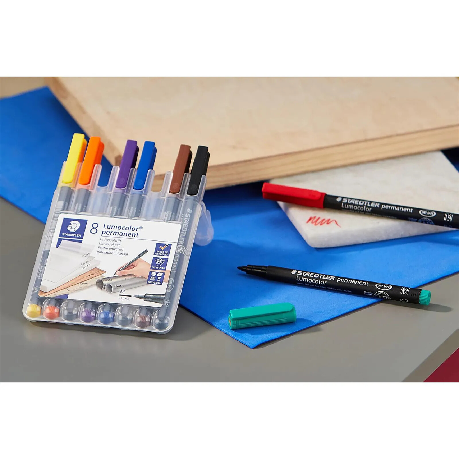 STAEDTLER LUMOCOLOR 316 - Pack De 8 Marqueurs Non Permanents