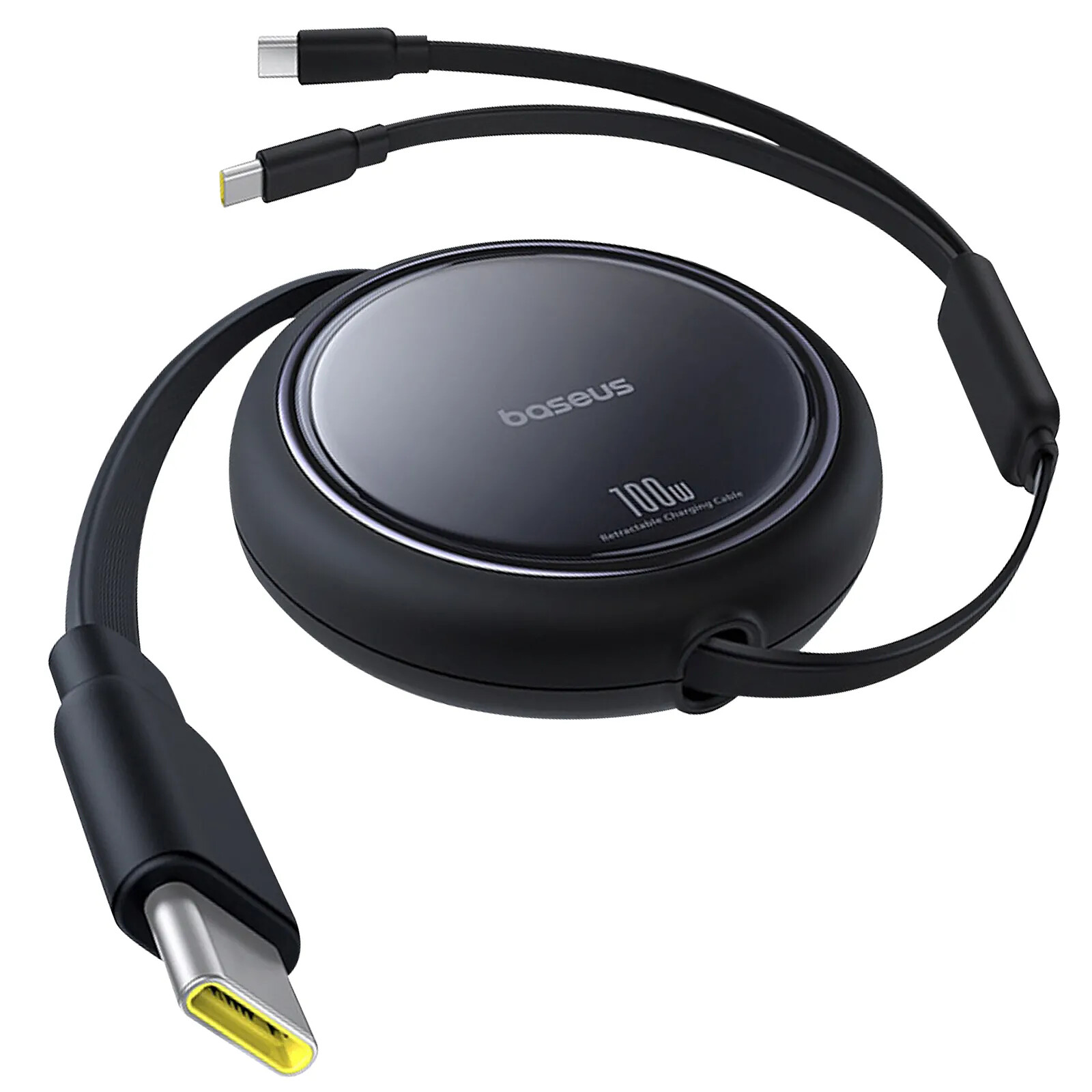 Enrouleur Câble Charge Rétractable 1,2m Ou 3m Type C Android - Chargeur Portable Automatique