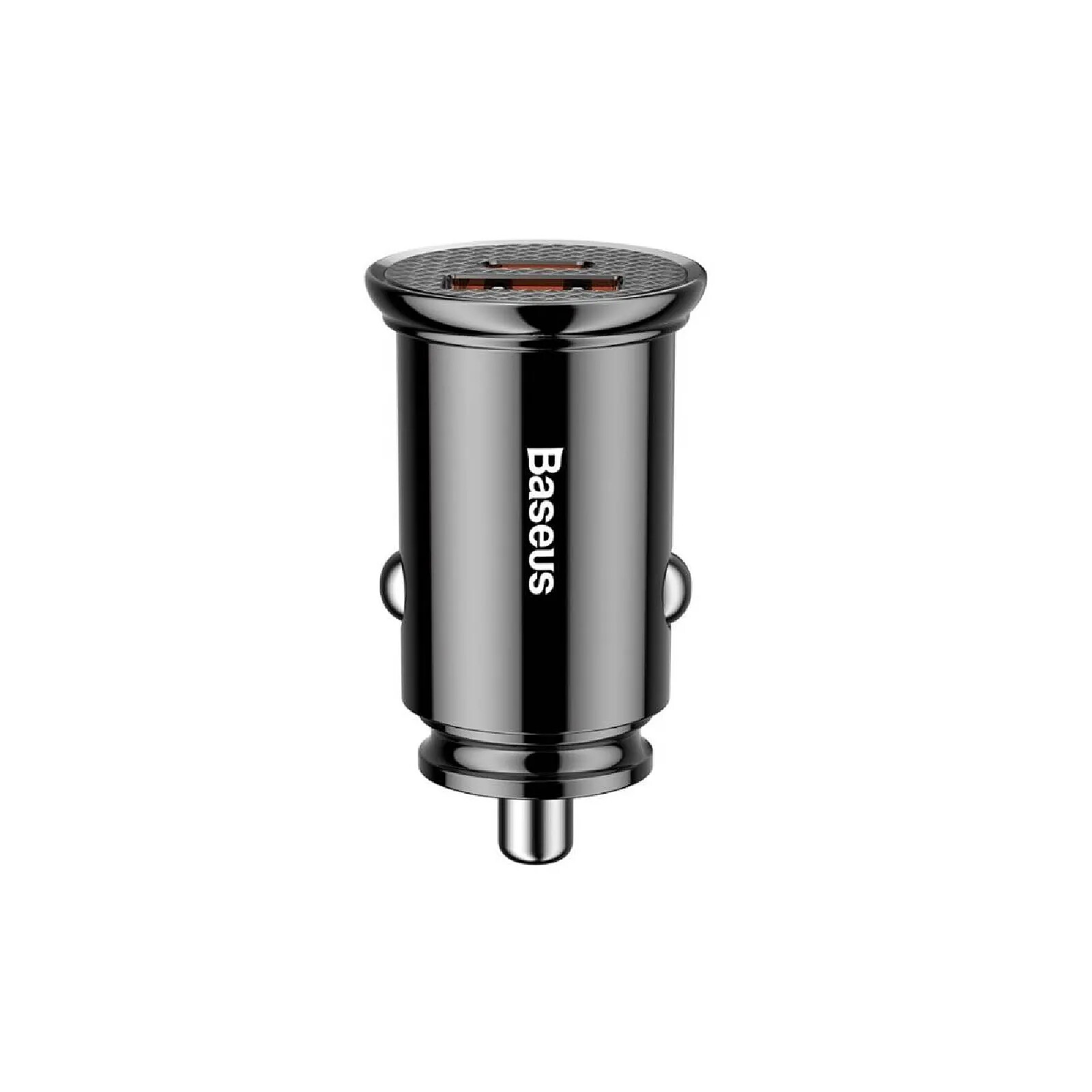 Baseus Chargeur voiture Allume-cigare 30W USB et USB-C Quick Charge Compact Noir