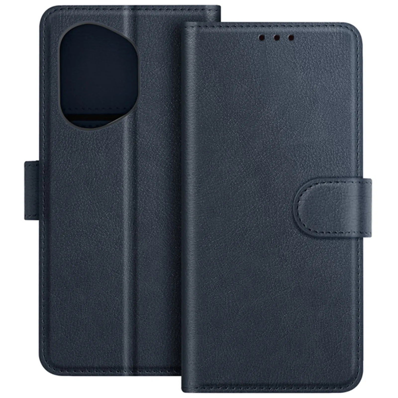 Étui Portefeuille Pour Honor 400 5G – Avec Dragonne, 9 Emplacements Cartes, Support Intégré, Bleu Foncé