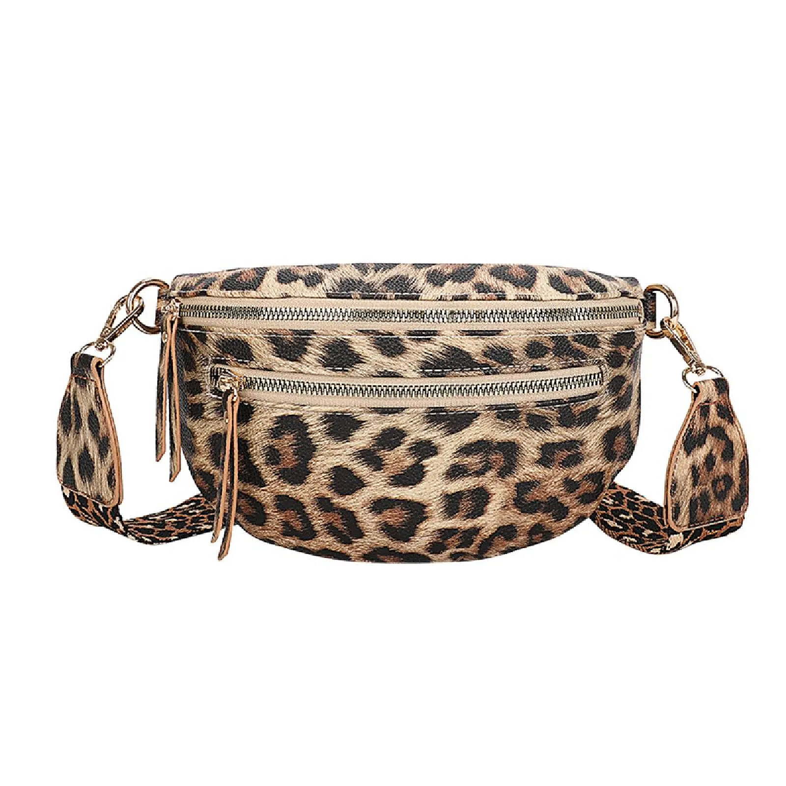 Sac Banane STUOARTE - Motif Léopard Marron Taille Unique - Léger Et Pratique Pour Randonnée, Course, Voyage