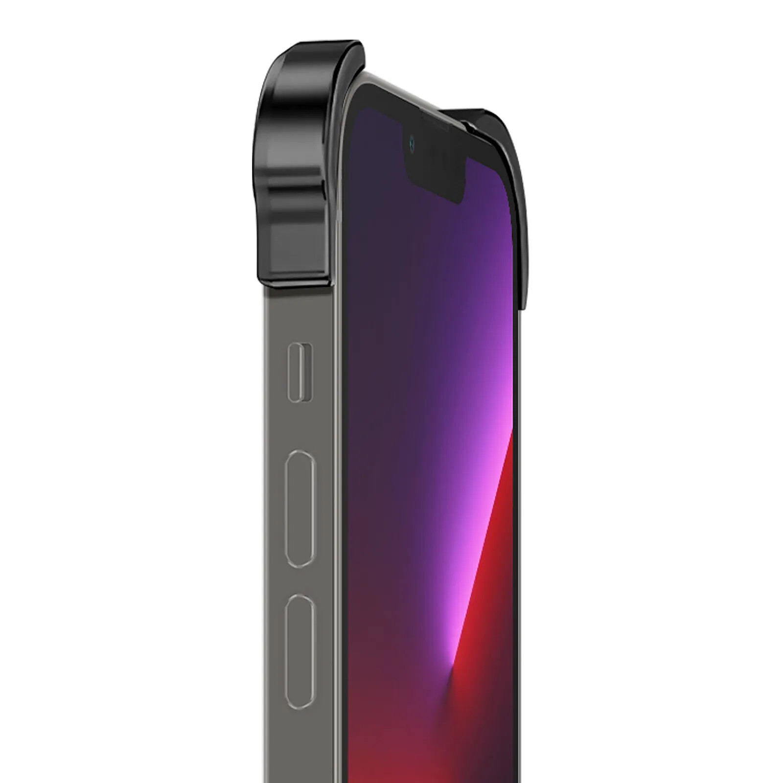 Coque Bumper Avizar Renforcée Métal Pour IPhone 13 Pro - Protection Design, Couleur Noire - Neuf