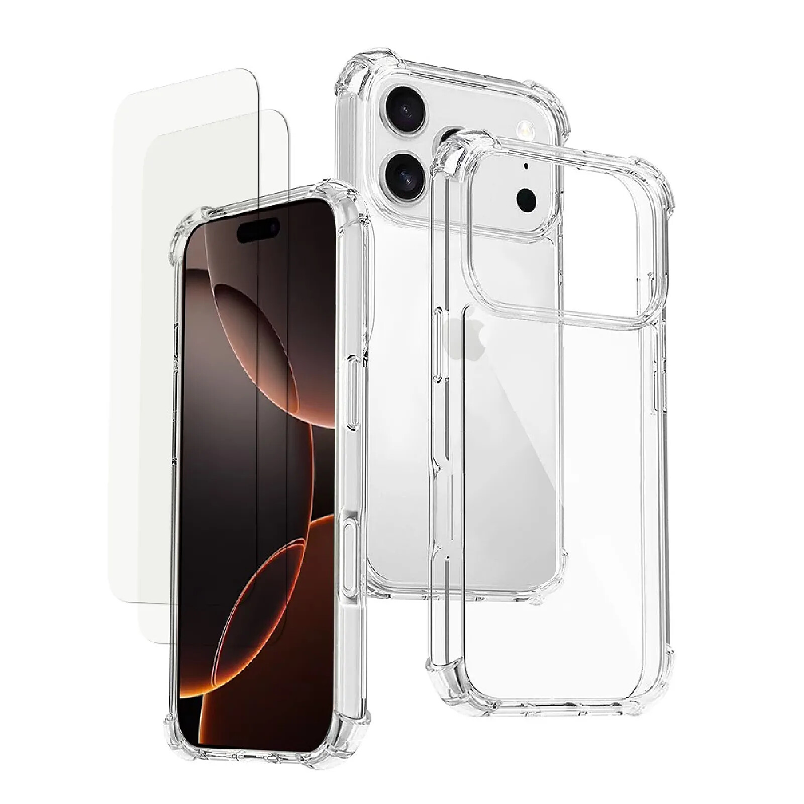 Coque Pour IPhone 17 Pro Max 6 9 Pouces Étui Housse Antichoc Bumper Cadre En TPU Mat Transparent Anti-Rayures Orang COQUE TELEPHONE - Téléphonie