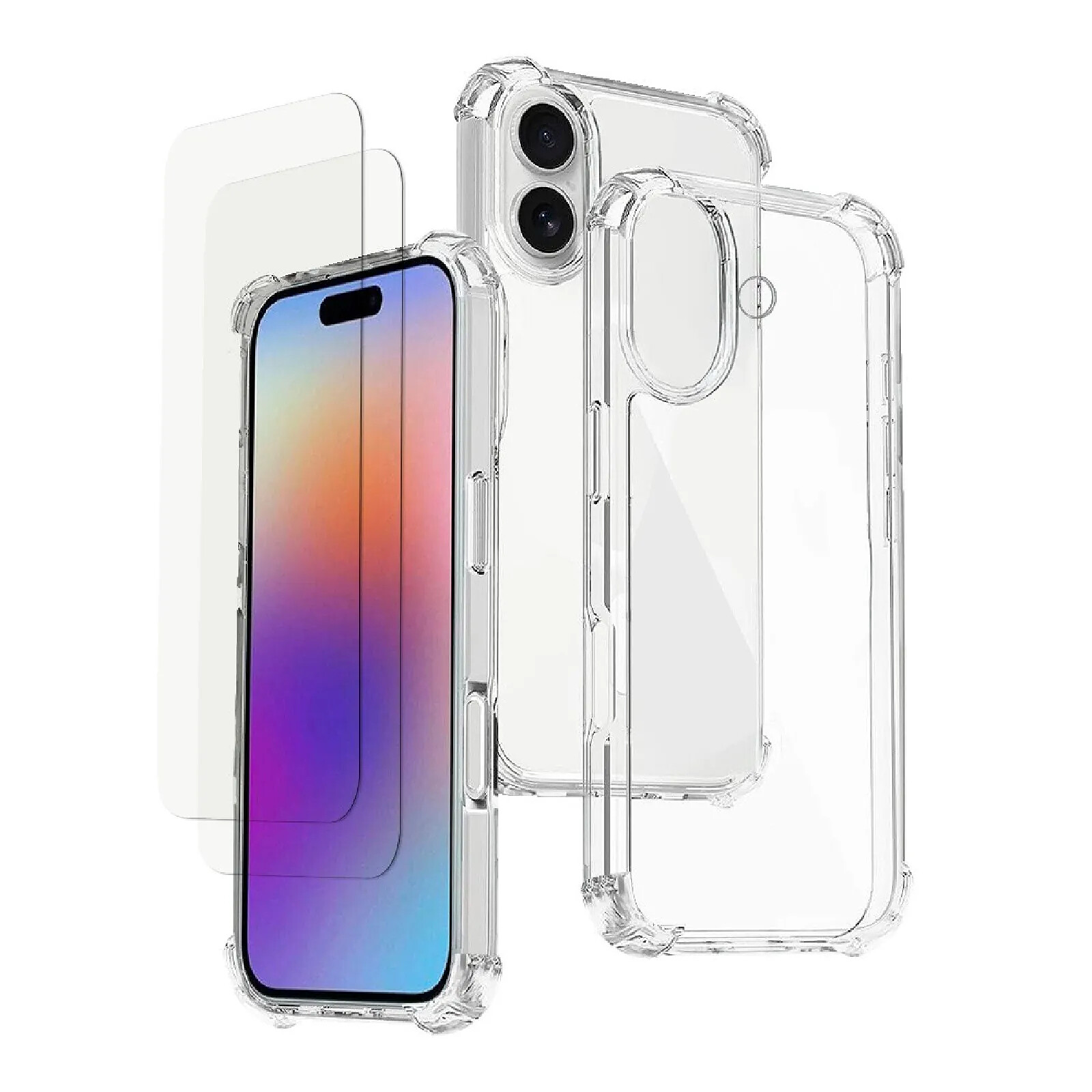 Evetane Coque iPhone 17 Antichoc Silicone bords renforcés + 2 Vitres en verre trempé Protection écran
