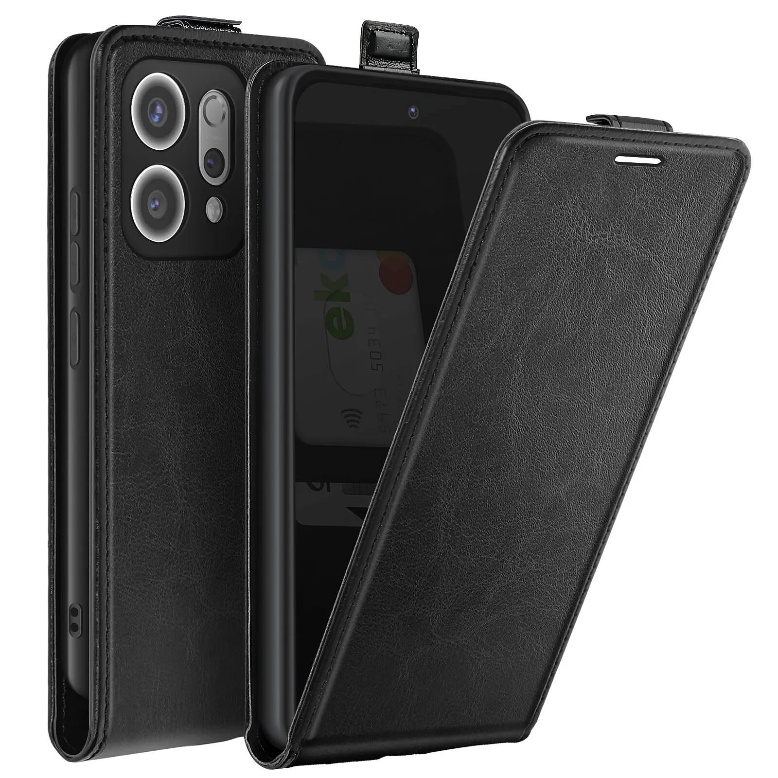 Avizar Étui Clapet Vertical pour Oppo Reno 14 Portefeuille Magnétique avec Support