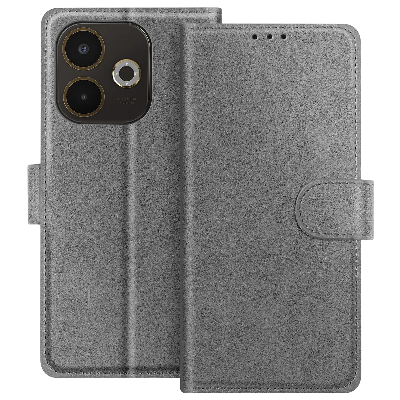 Avizar Étui Portefeuille pour Oppo A5 Pro Série Chesterfield avec Fonction Support