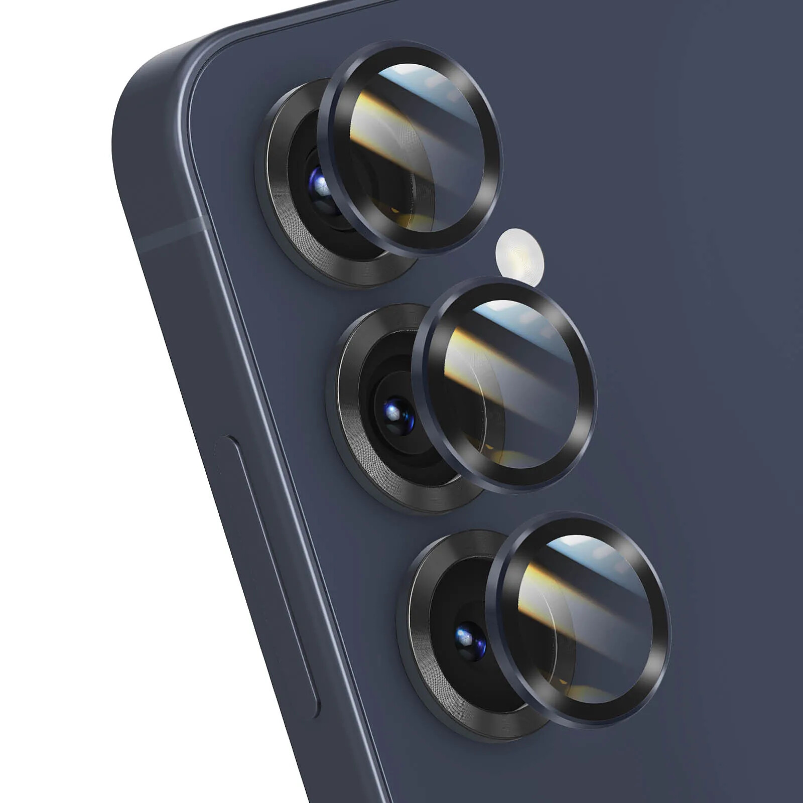 Forcell Protection d'Objectif Caméra pour Galaxy S24 / S25 Série Premium Bleu nuit