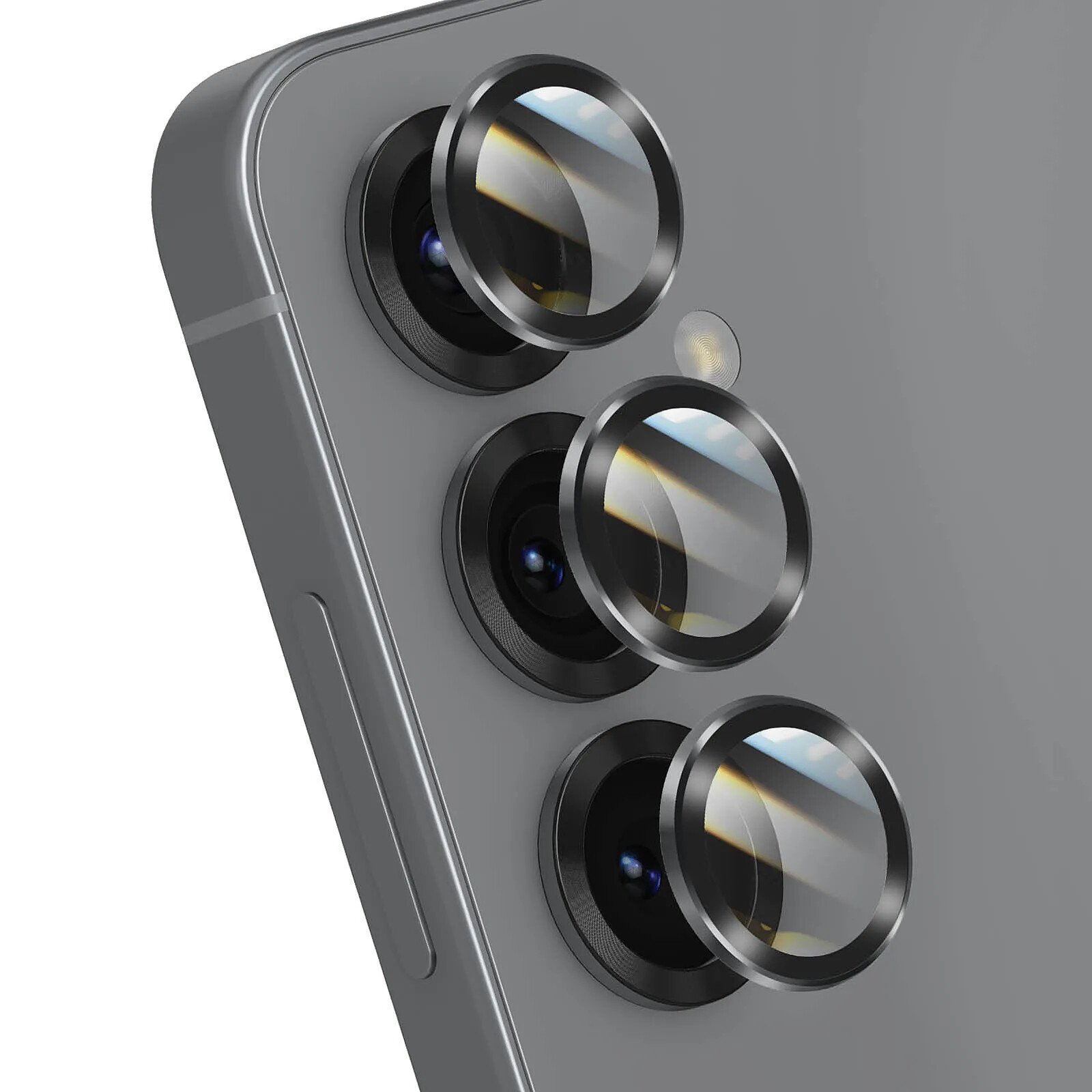 Forcell Protection d'Objectif Caméra pour Galaxy S24 / S25 Série Premium Argent
