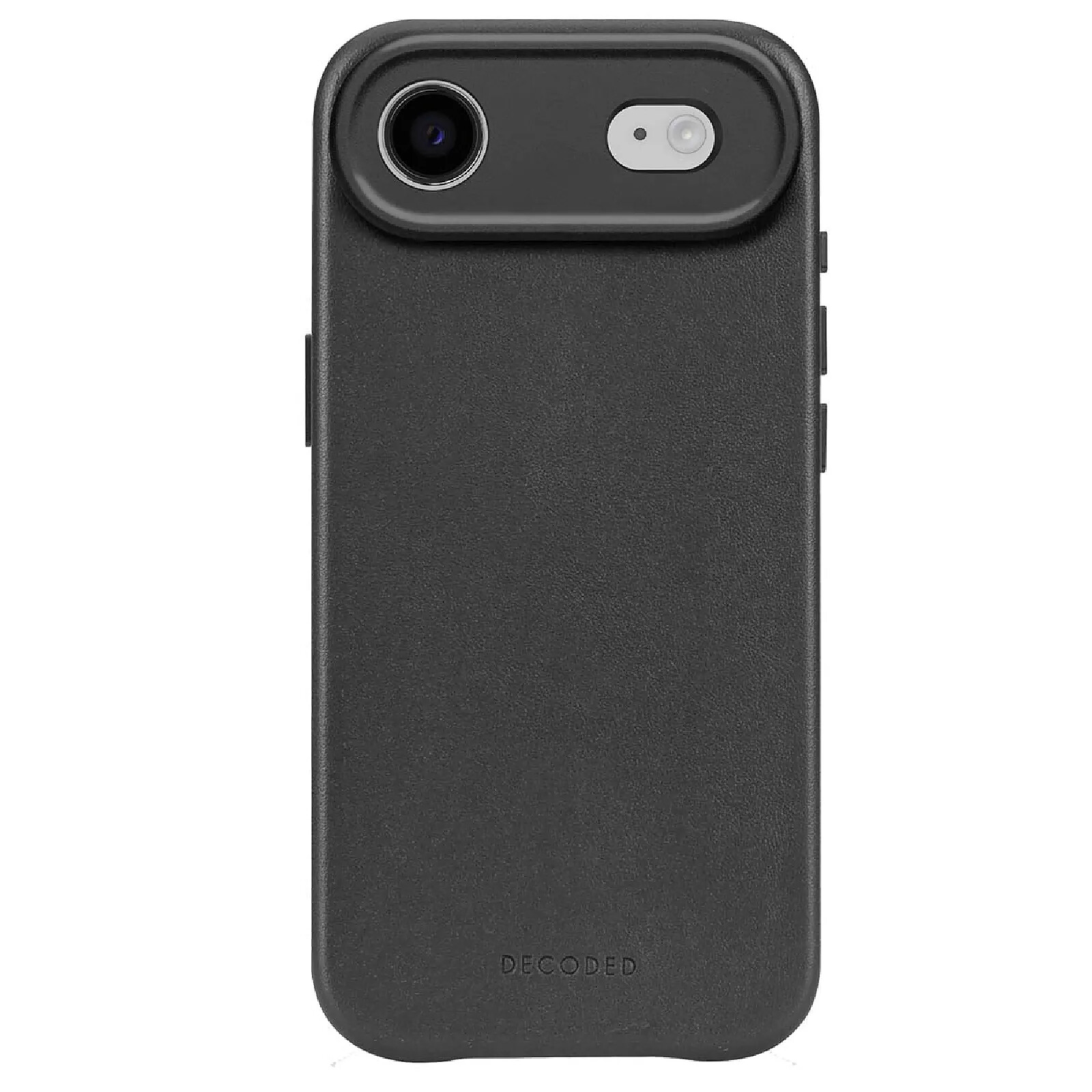 Coque pour iPhone 16 Pro Max Antichocs en Cuir Compatible MagSafe Decoded Noir
