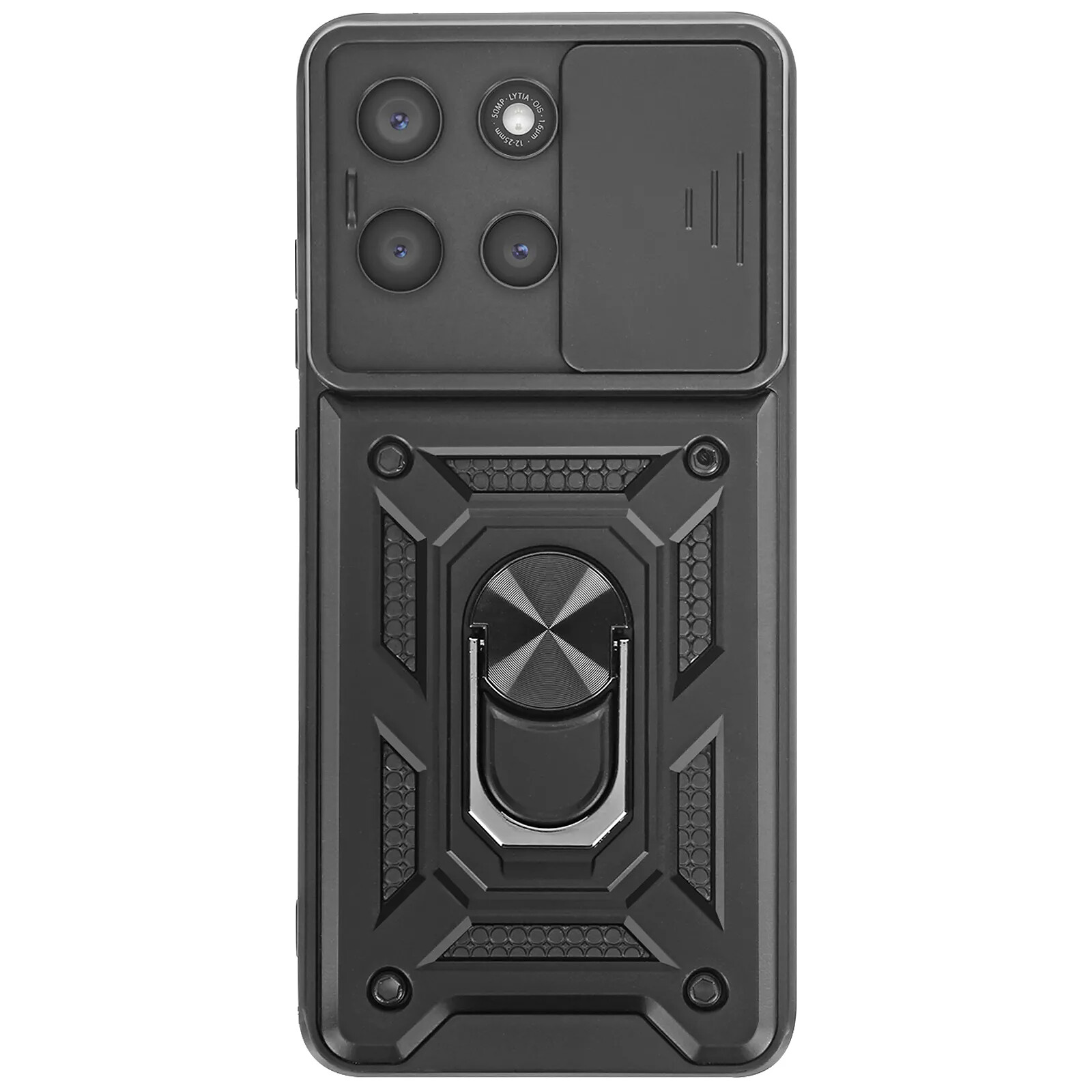 Avizar Coque pour Moto G86 / G86 Power avec Bague Support et Cache Caméra Coulissant