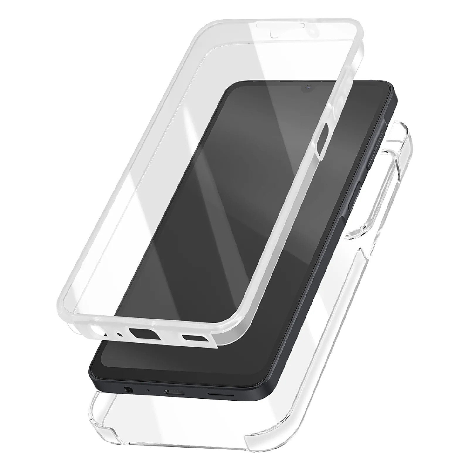 Avizar Coque Intégrale pour Galaxy A07 Protection 360° en Silicone