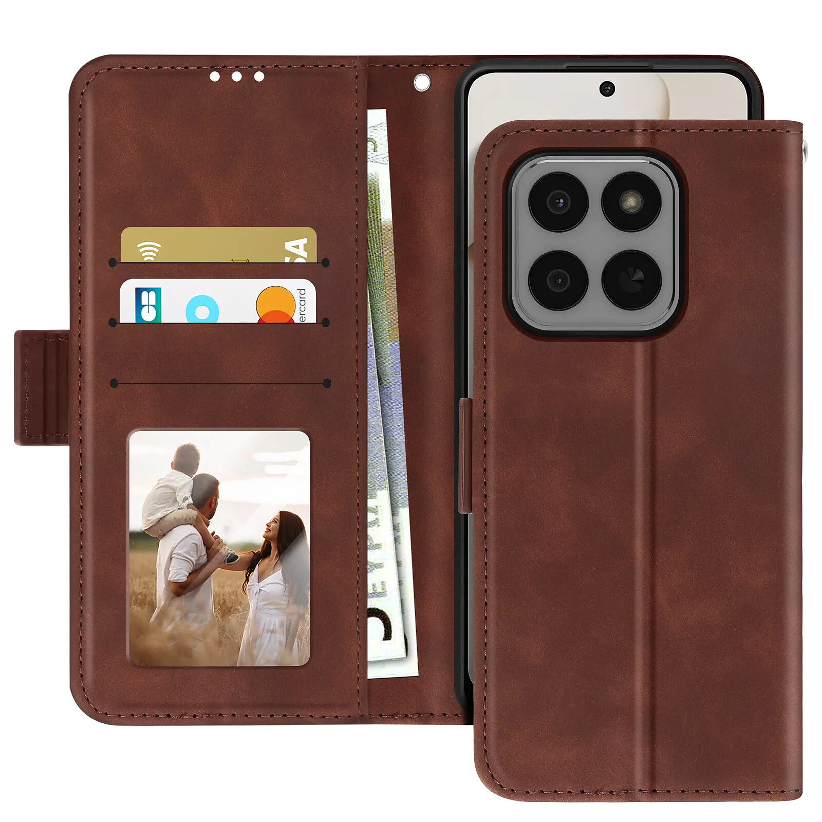 Avizar Étui Folio pour Honor 400 Smart avec Porte-cartes Amovible et Fonction Stand