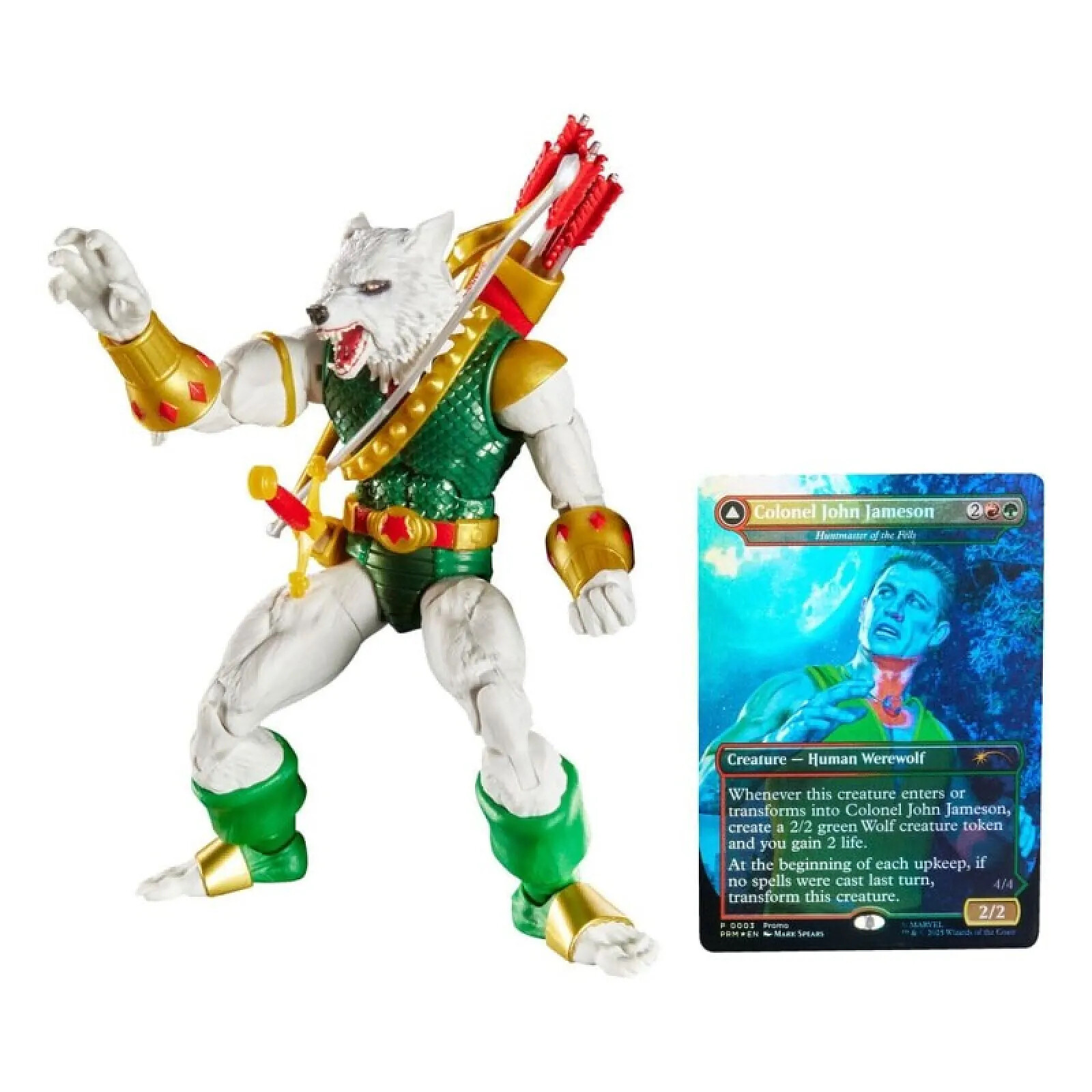 Marvel Legends Magic: The Gathering - Figurine Man-Wolf (avec carte premium exclusive) 15 cm