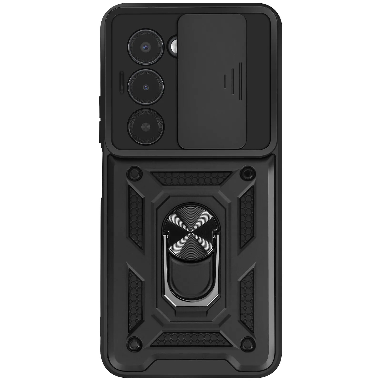 Mayaxess Coque pour Xiaomi Redmi 15 5G avec Anneau Rotatif Magnétique et Cache Caméra Noir