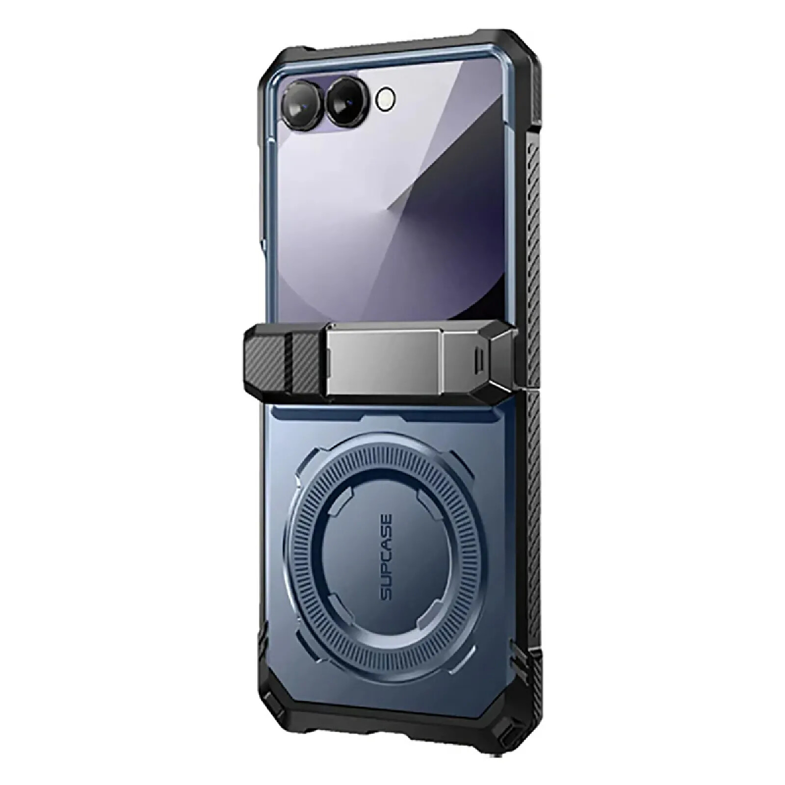 Supcase Coque Renforcée pour Galaxy Z Flip 7 Série Unicorn Beetle Grip avec Béquille Bleu