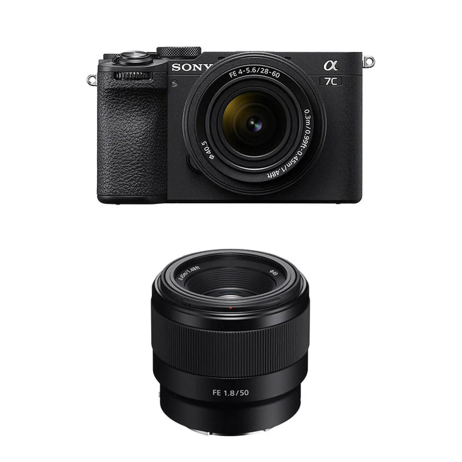 SONY ALPHA 7C II Noir + Objectif FE 28-60mm f/4-5.6 + FE 50mm f/1.8