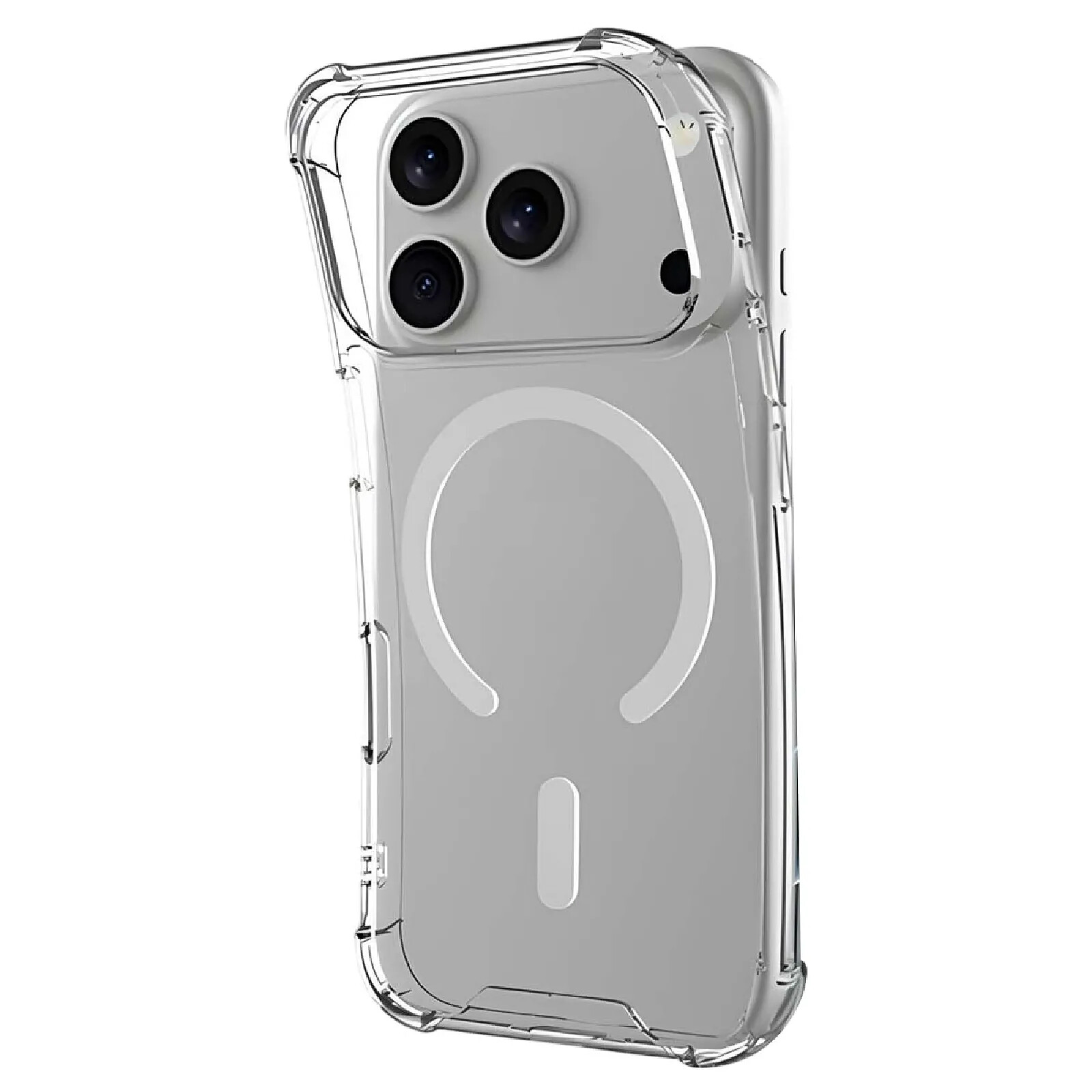 JUST IN CASE Coque MagSafe pour iPhone 17 Pro KickImpact Ultra Renforcé Transparent