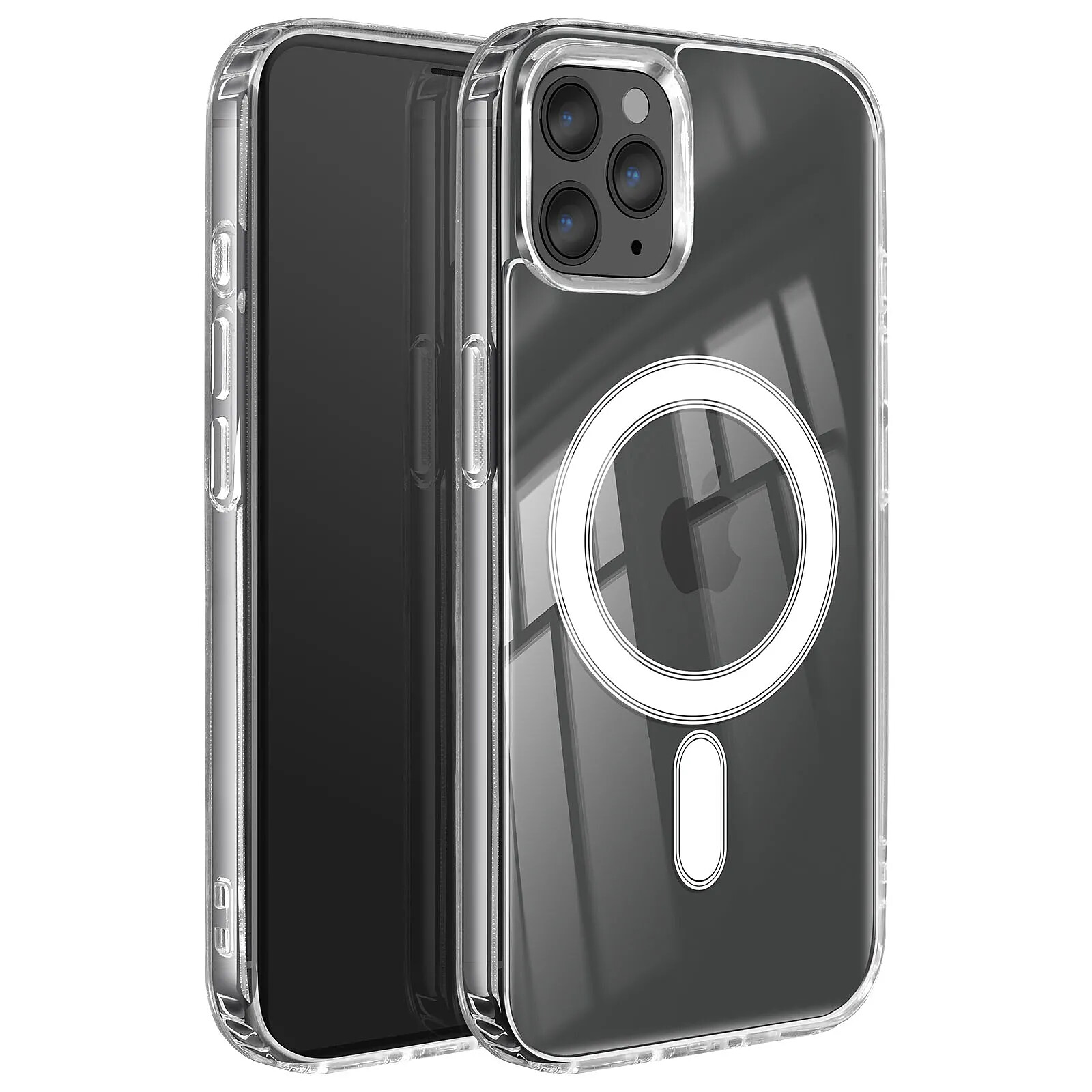 Swissten Coque MagSafe Renforcée pour iPhone 11 Pro Max modèle MagStick Clear Jelly Transparent