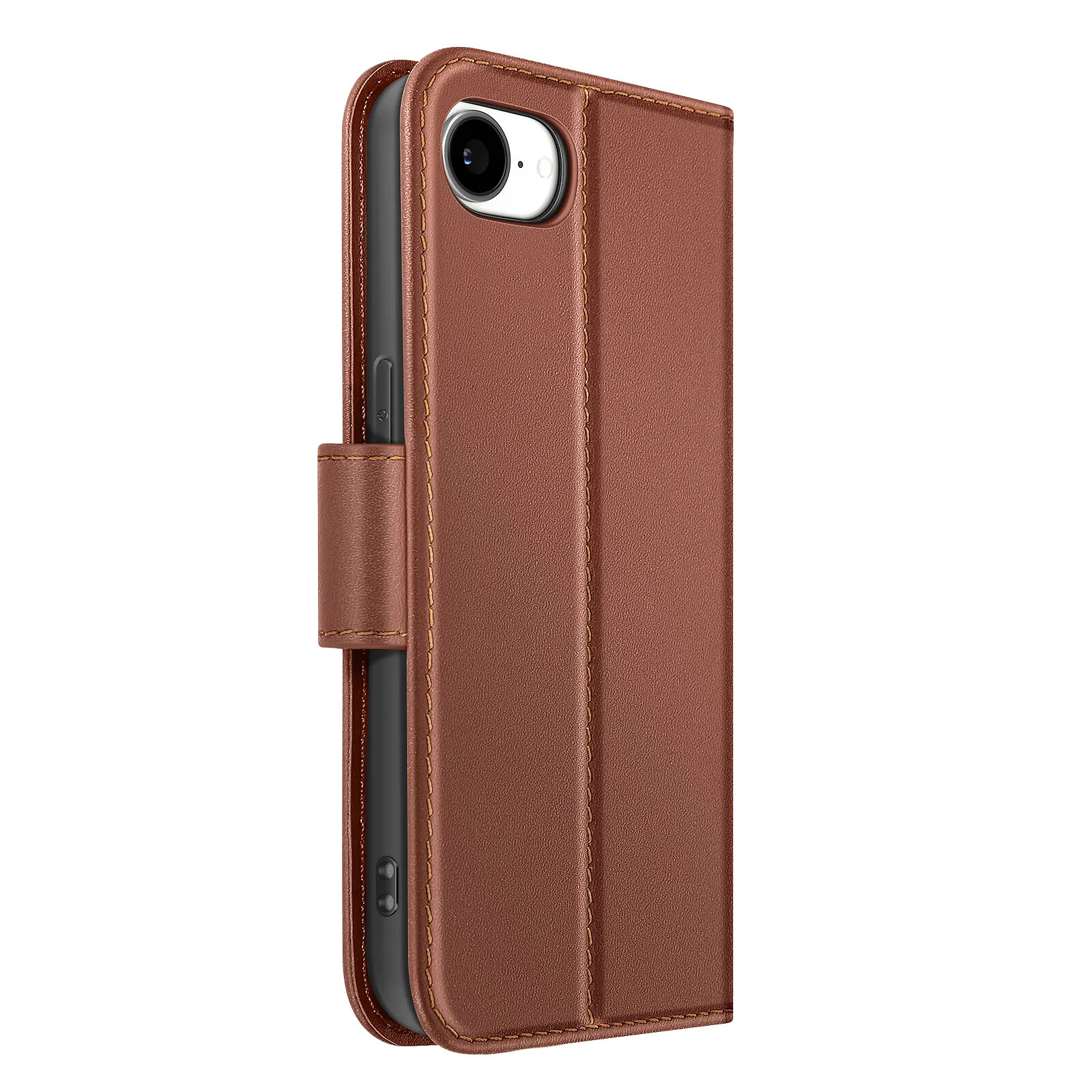 Avizar Étui Portefeuille pour iPhone 16e en Cuir Premium avec Fonction Stand