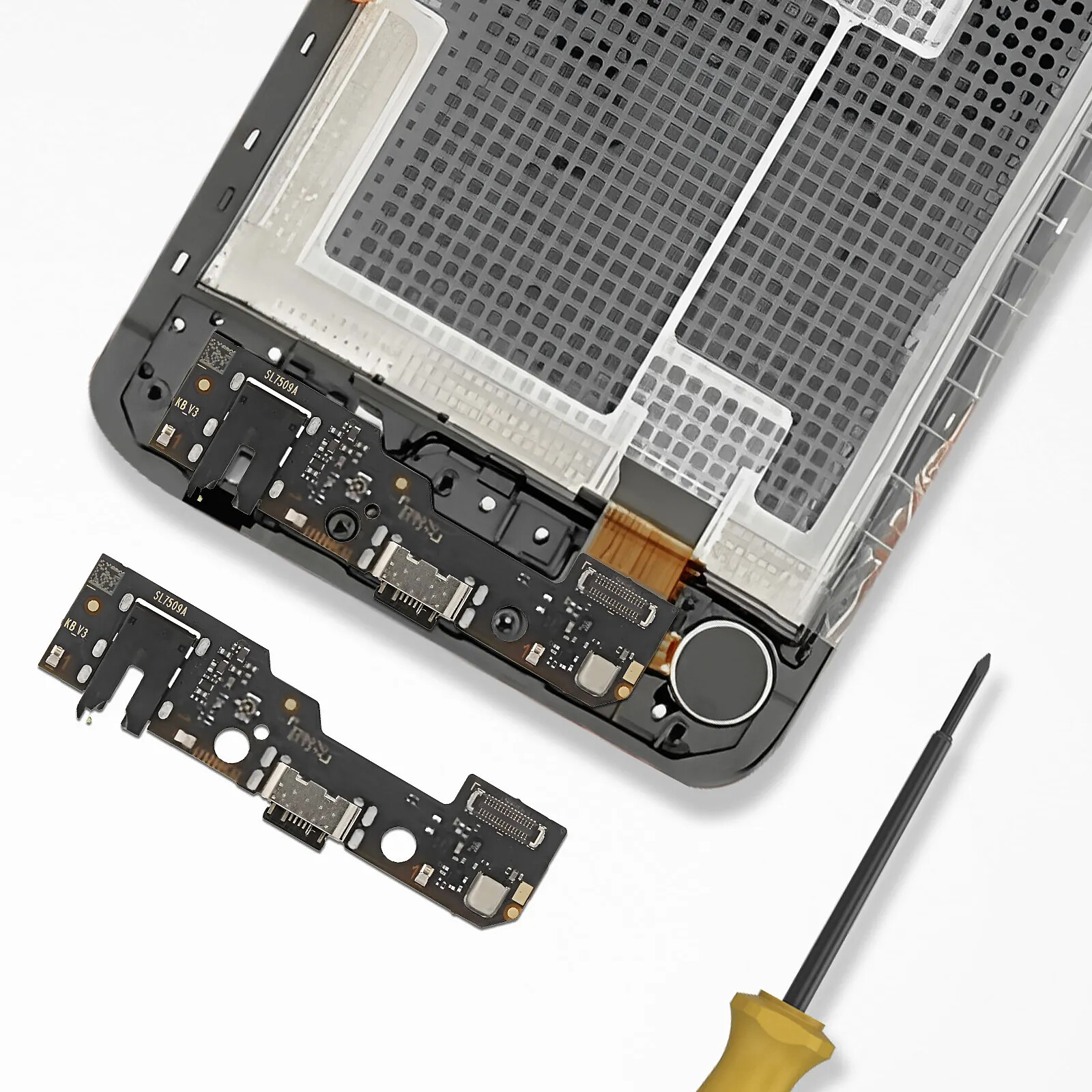 Connecteur De Charge + Prise Jack écouteur Pour IPhone 6s - Blanc, Neuf Générique