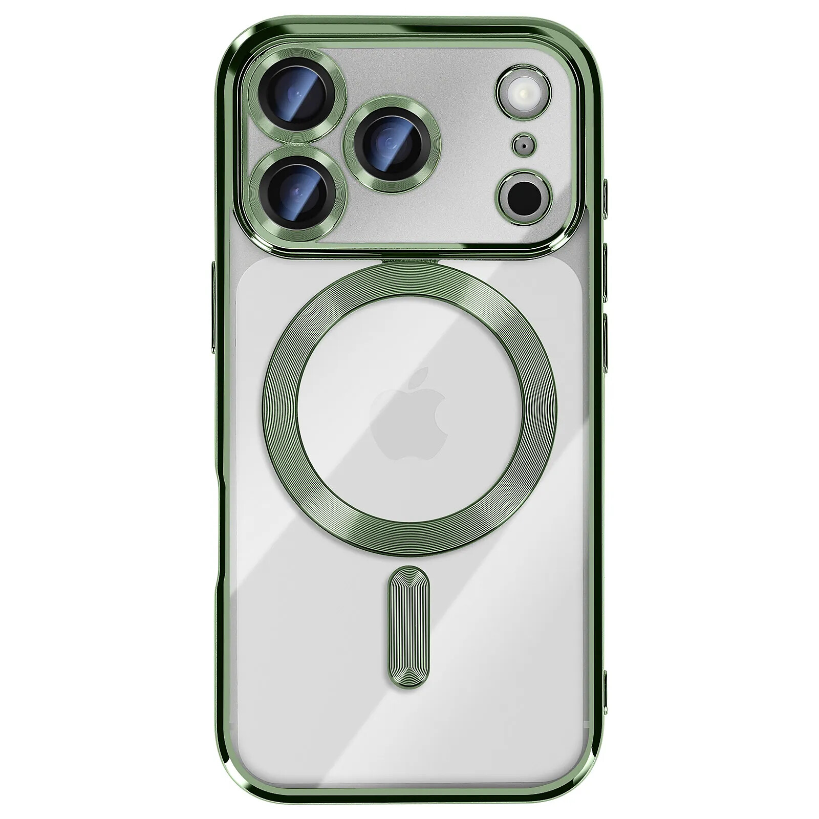 Avizar Coque pour iPhone 17 Pro Compatible MagSafe avec Contour Chromé