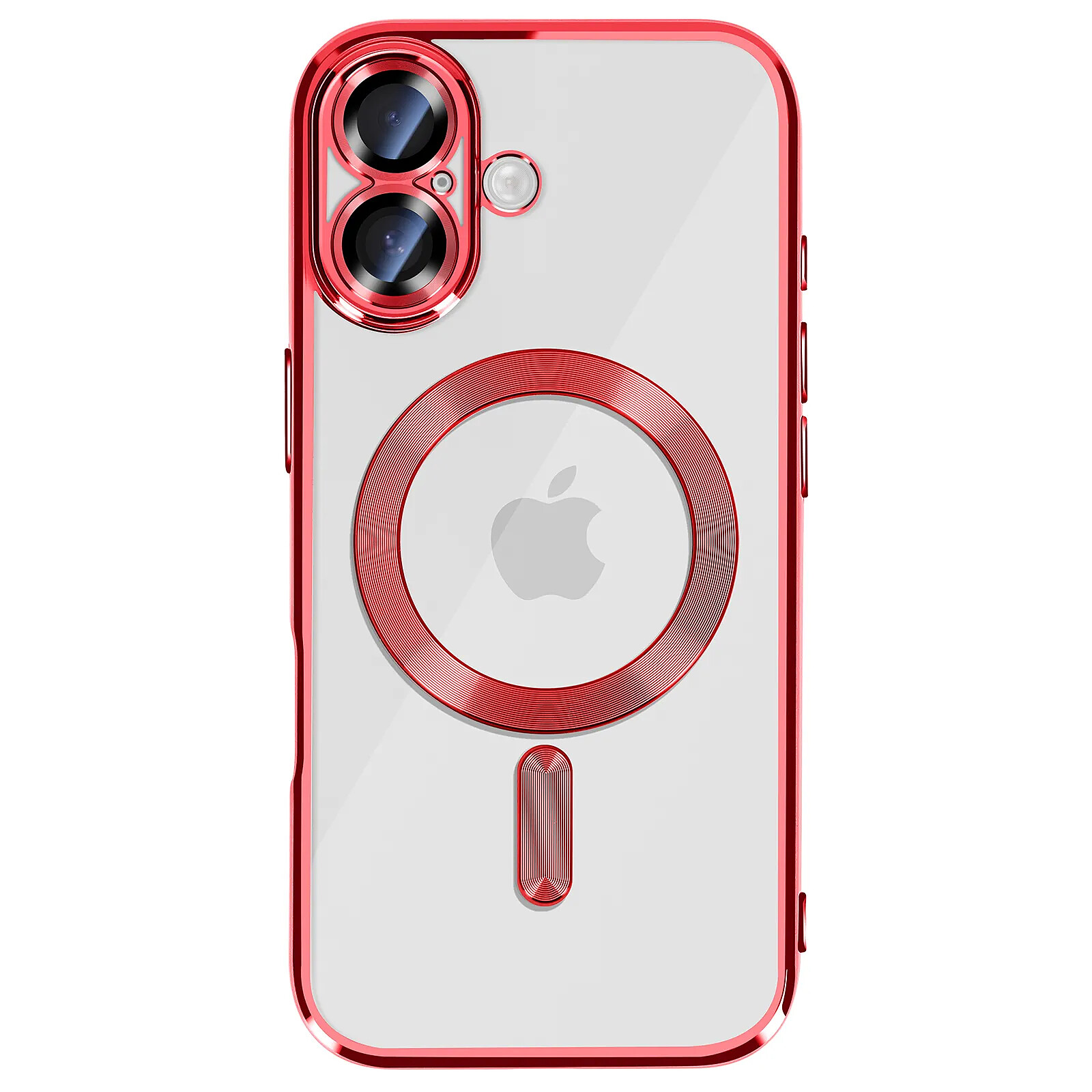 Coque IPhone 6 Transparente Avec Contour Chromé Et Motif Pois Dorés - Marque NOVAGO