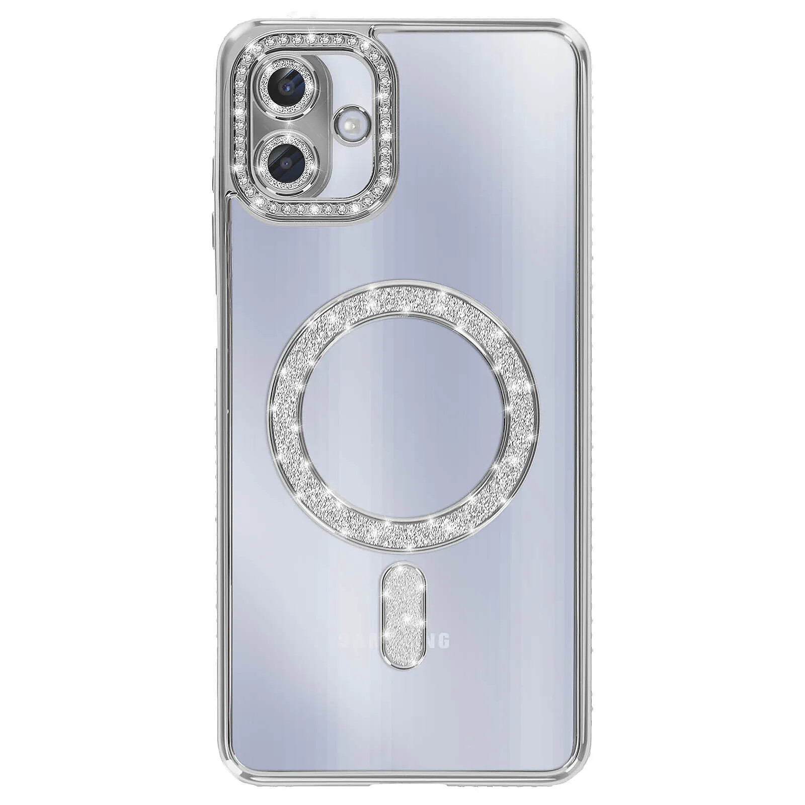 Avizar Coque pour Galaxy A07 Compatible MagSafe avec Contour Strassé