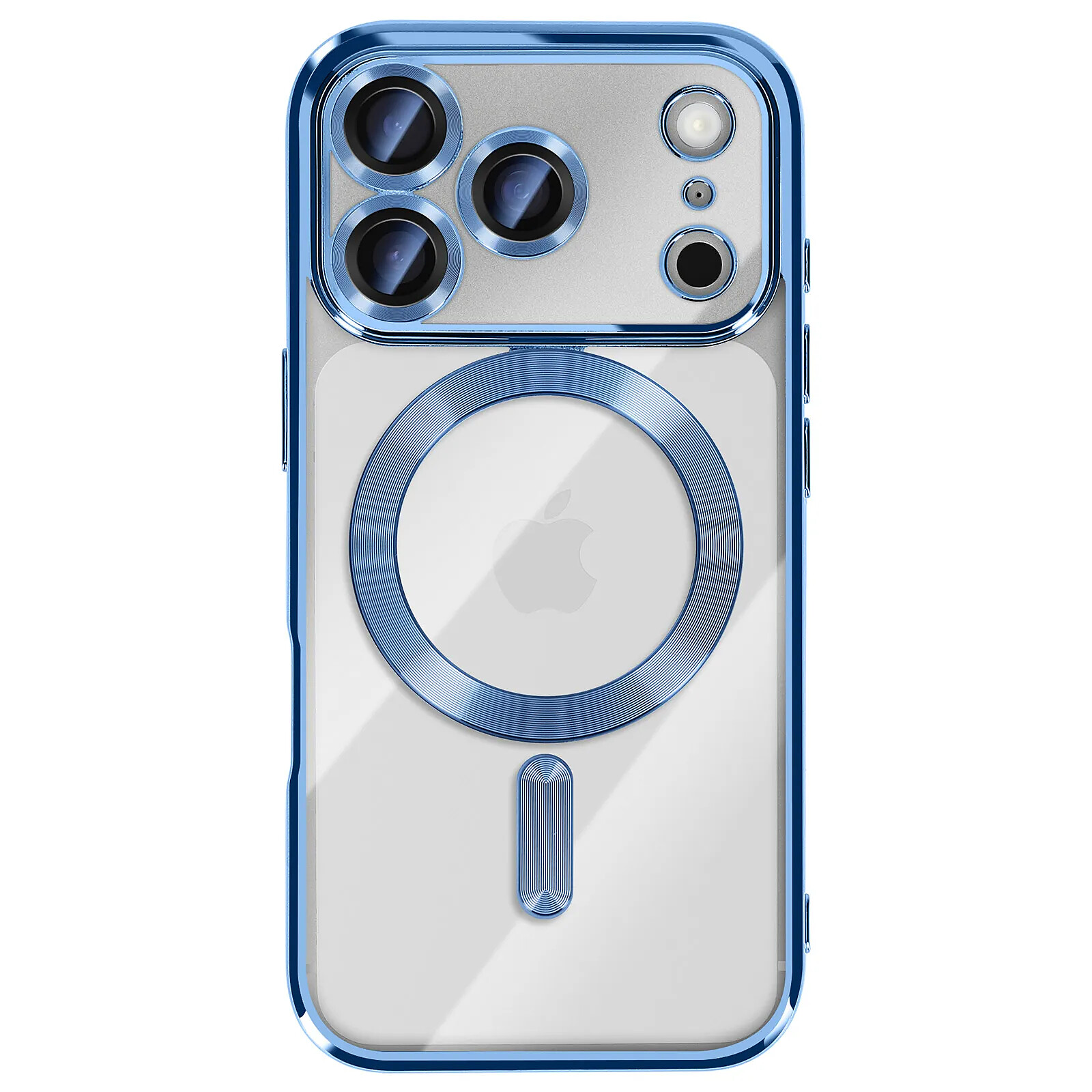 Avizar Coque pour iPhone 17 Pro Compatible MagSafe avec Contour Chromé