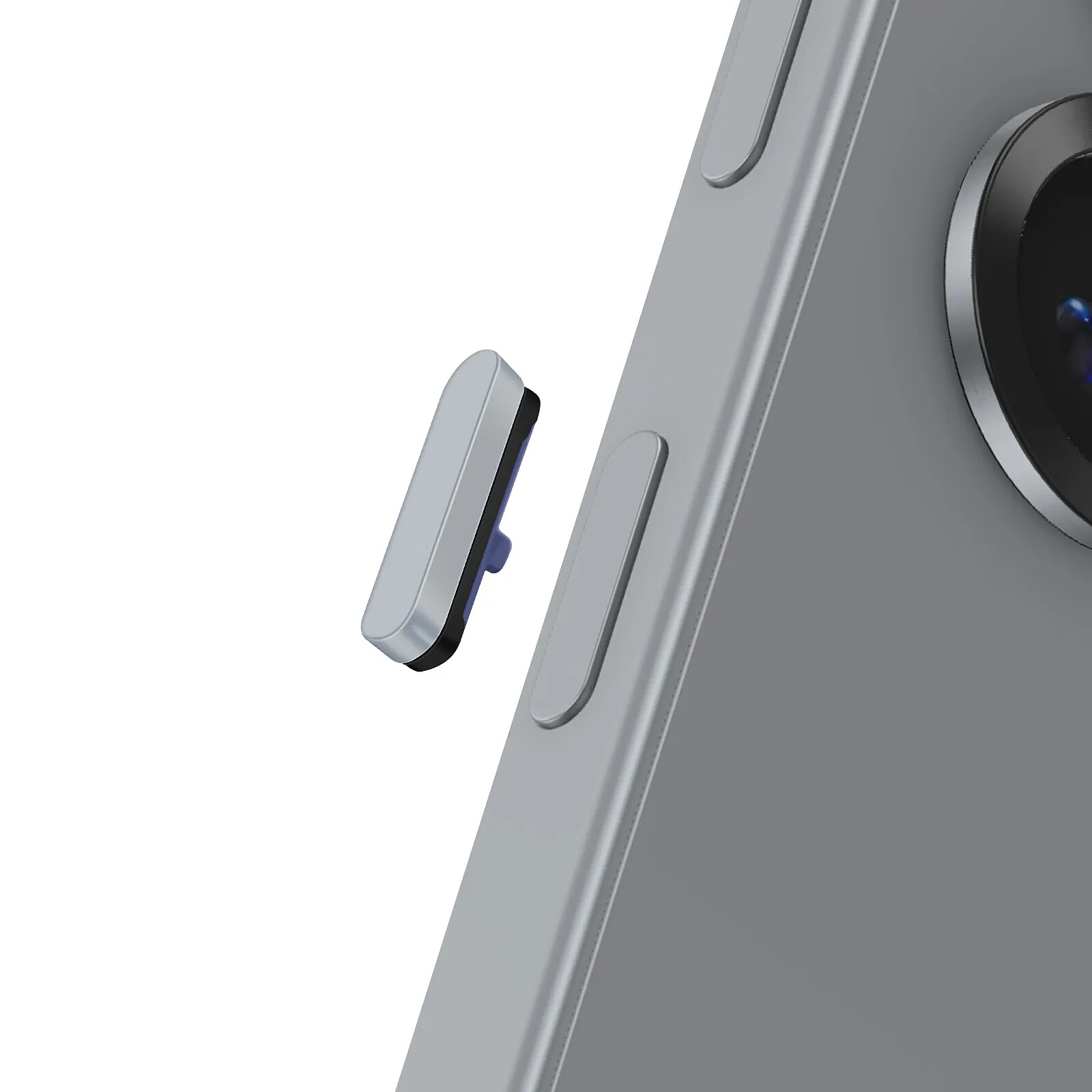 Samsung Bouton Power Original pour Galaxy S25 et S25 Plus Marche et Arrêt Argent