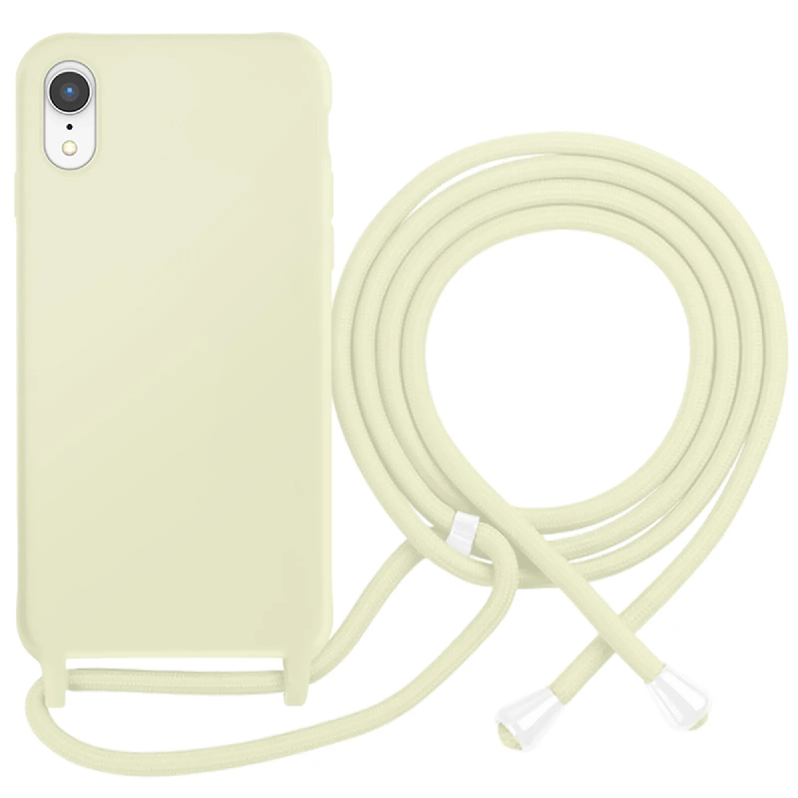 Moxie Coque pour iPhone XR en TPU Premium Color Lace avec Cordon Tour de Cou Vert pâle