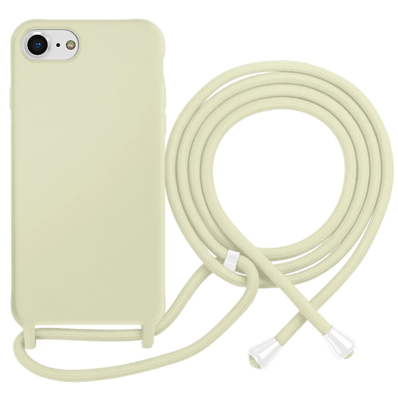 Moxie Coque pour iPhone 7 / 8 en TPU Premium Color Lace avec Cordon Tour de Cou Vert pâle