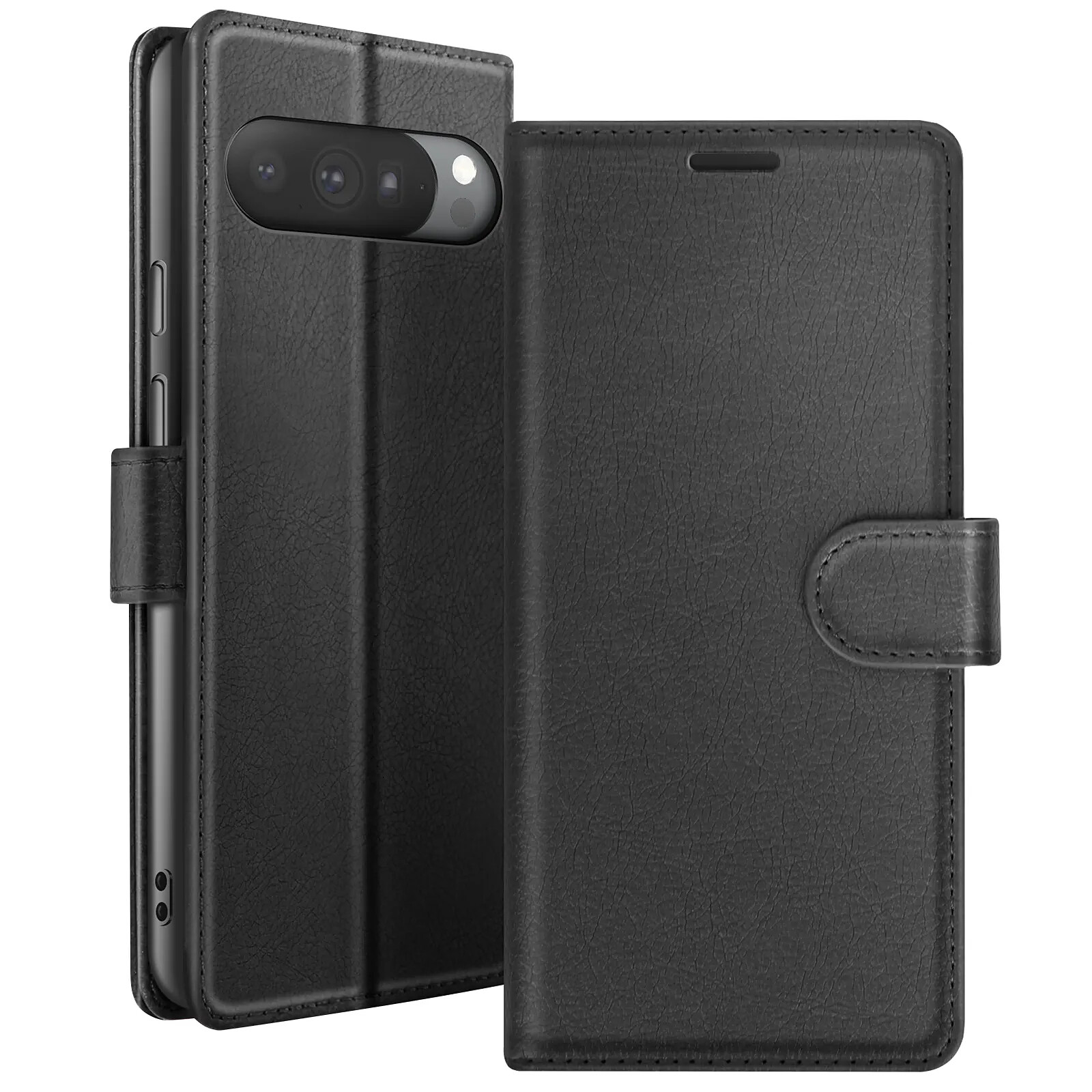 Zanaé Étui Portefeuille pour Google Pixel 10 Pro XL Support et Languette Noir