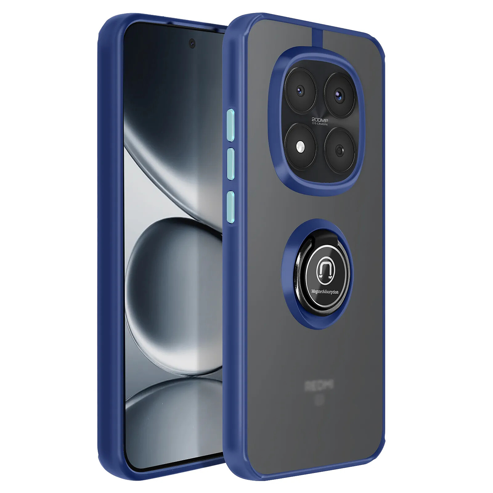 Avizar Coque pour Redmi Note 15 Pro 5G avec Anneau Magnétique et Finition Givrée