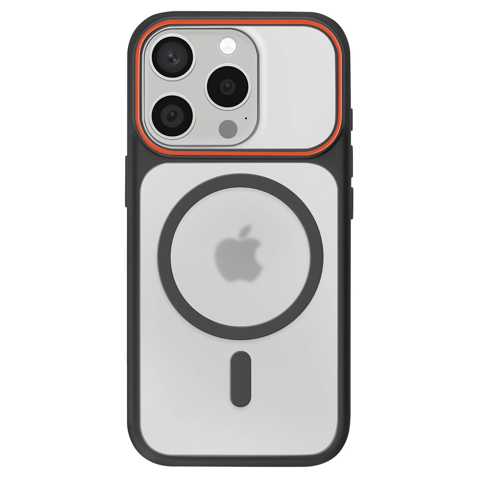 Avizar Coque MagSafe pour iPhone 15 Pro Dos Fumé avec Cadre en Silicone Renforcée
