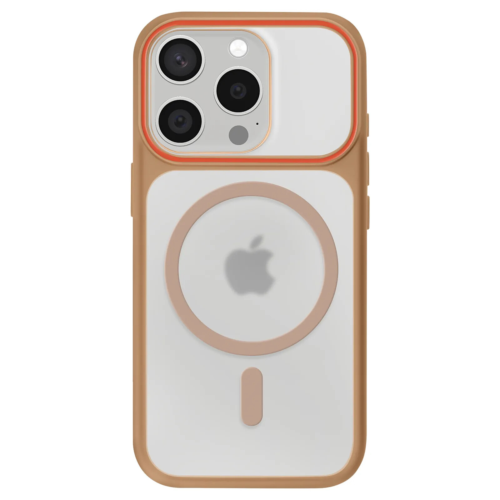 Avizar Coque MagSafe pour iPhone 15 Pro Dos Fumé avec Cadre en Silicone Renforcée