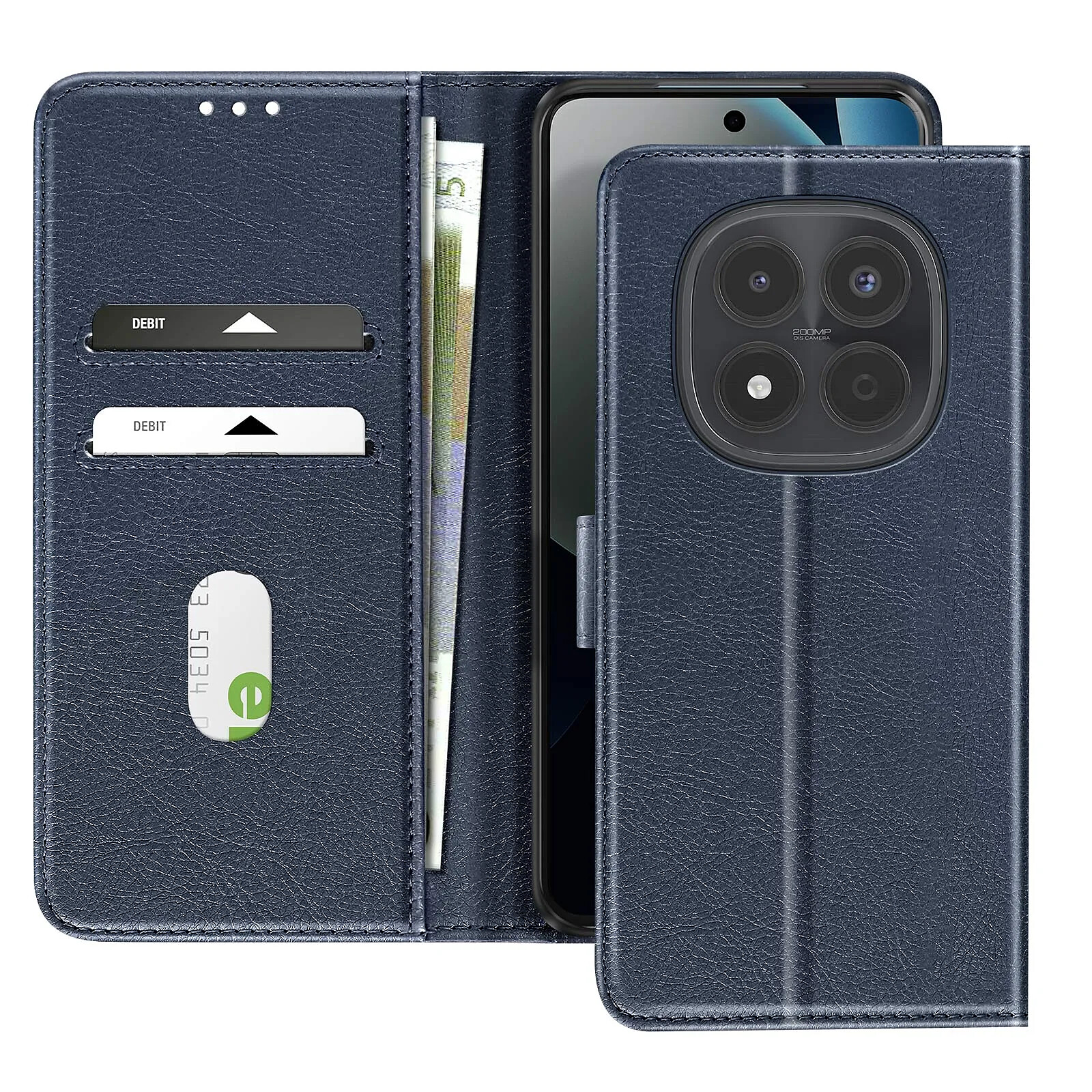 Avizar Étui Portefeuille Xiaomi Redmi Note 15 Pro 4G Série Chesterfield Fonction Stand
