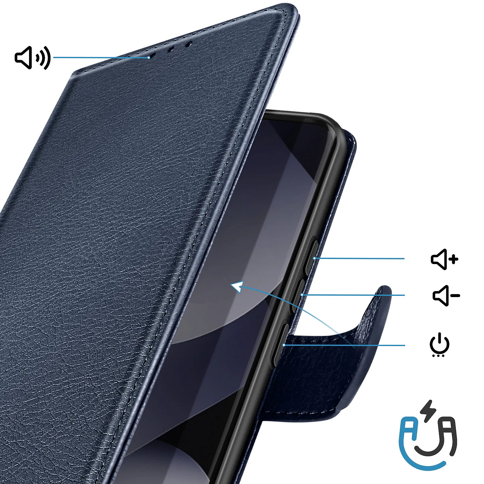 Étui pour Xiaomi Redmi Note 13 Pro 5G Portefeuille RFID Support Vidéo